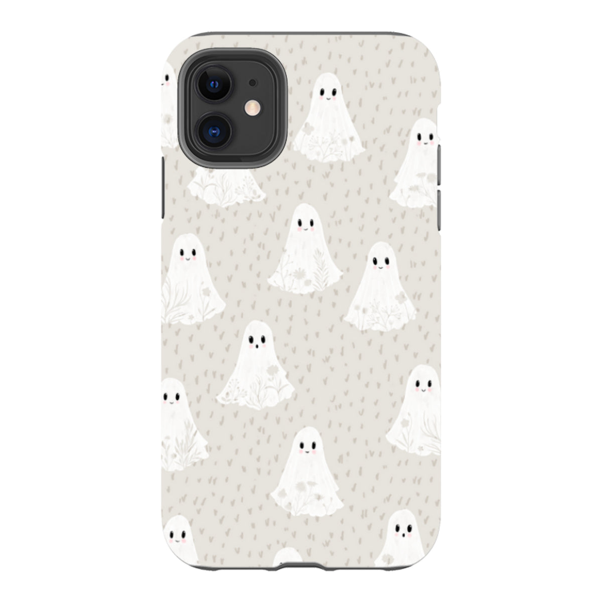 iPhone Tough Case - Floral Ghosts - Stone By Katherine Quinn