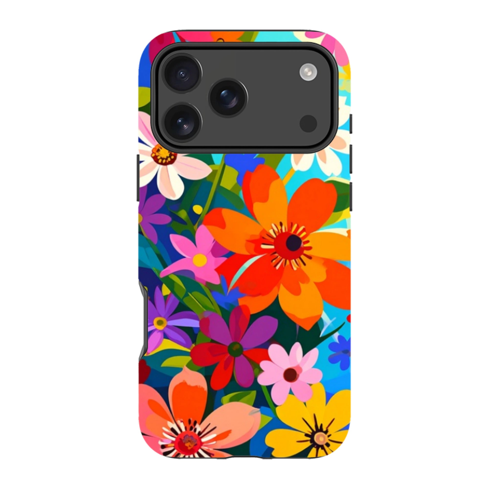 iPhone MagSafe Tough Case - Rainbow Floral
