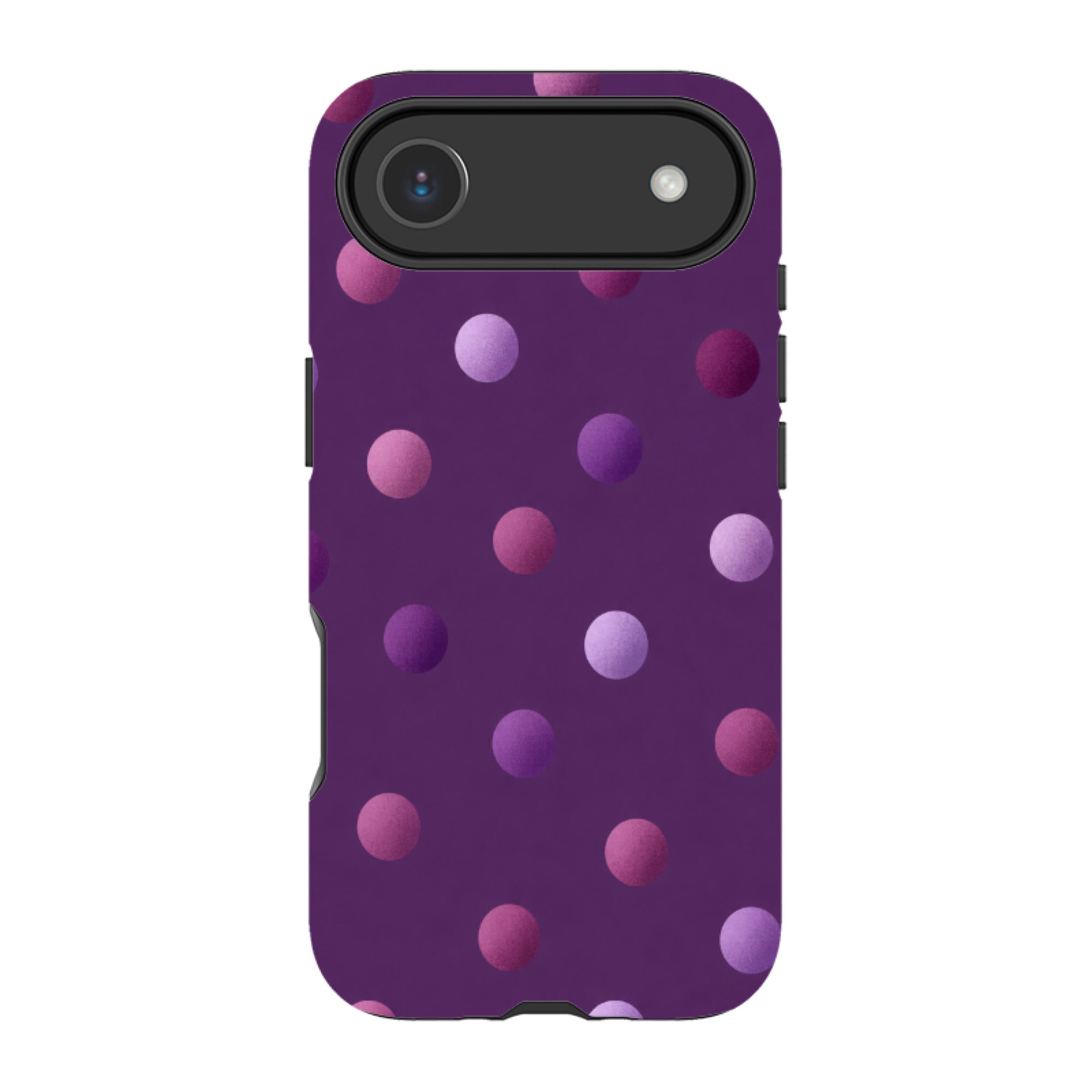 iPhone MagSafe Tough Case - Purple Polka Dot
