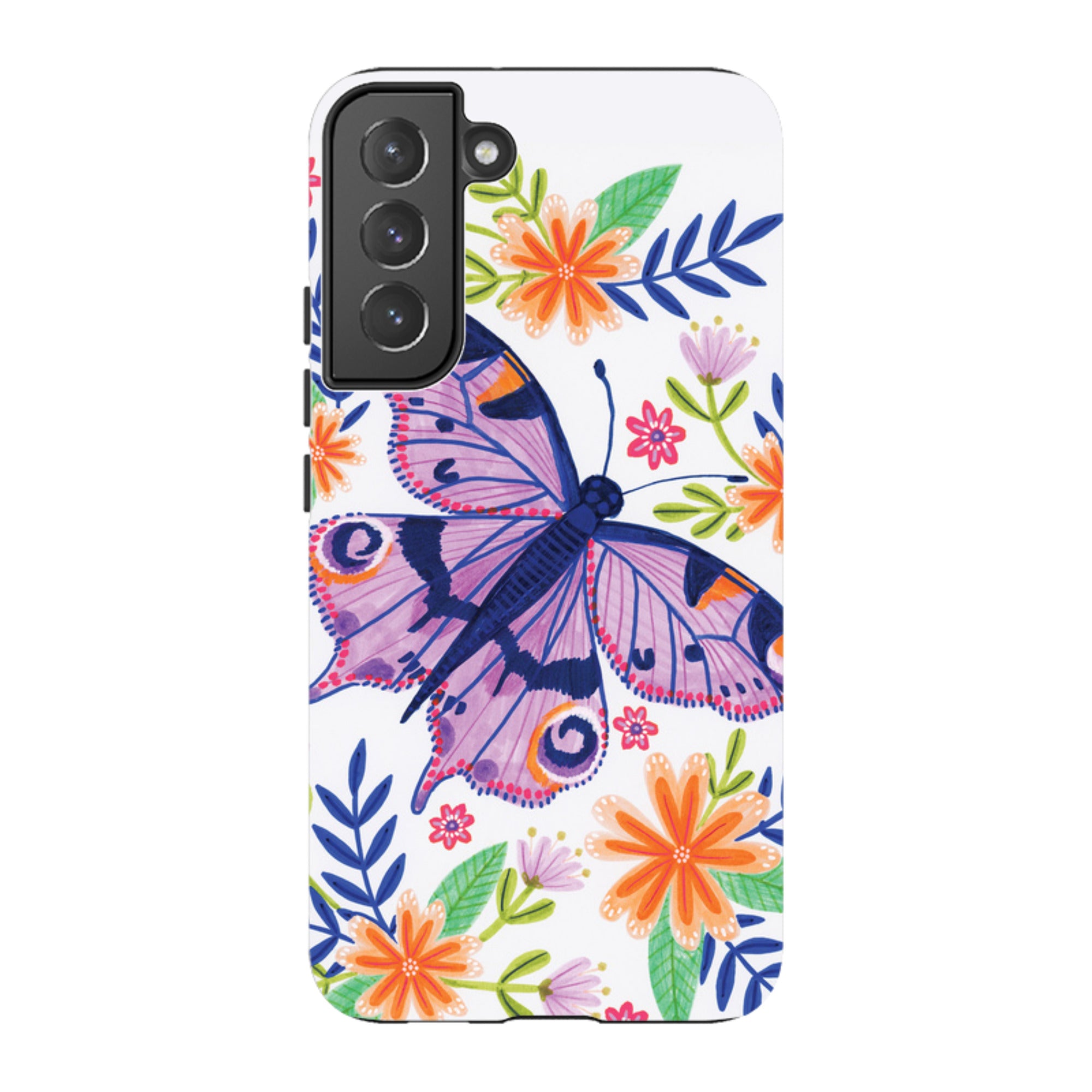Samsung Tough Case - Floral Lilac Butterfly By Lee Foster Wilson