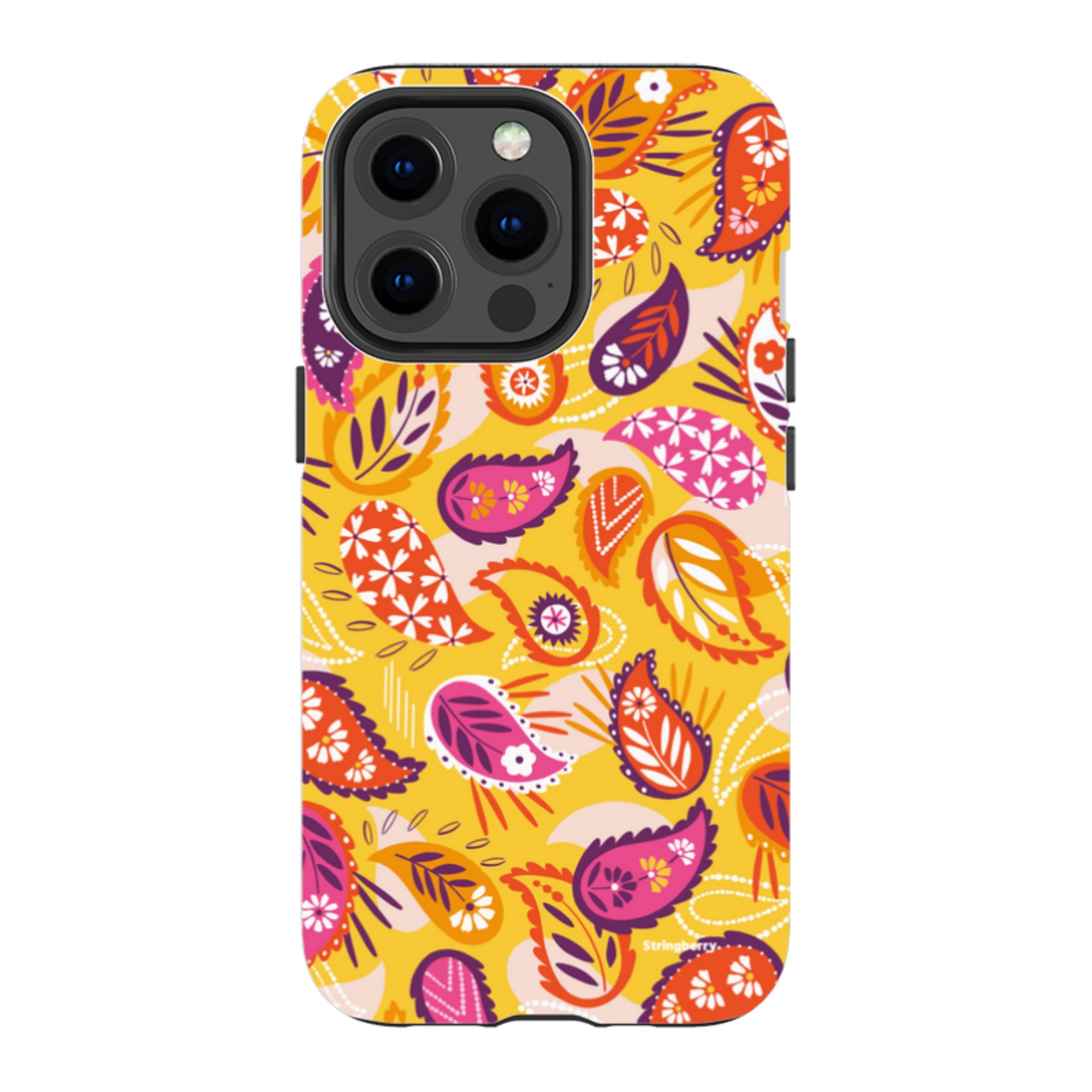 iPhone MagSafe Tough Case -  Paisley Yellow By Ali Brookes