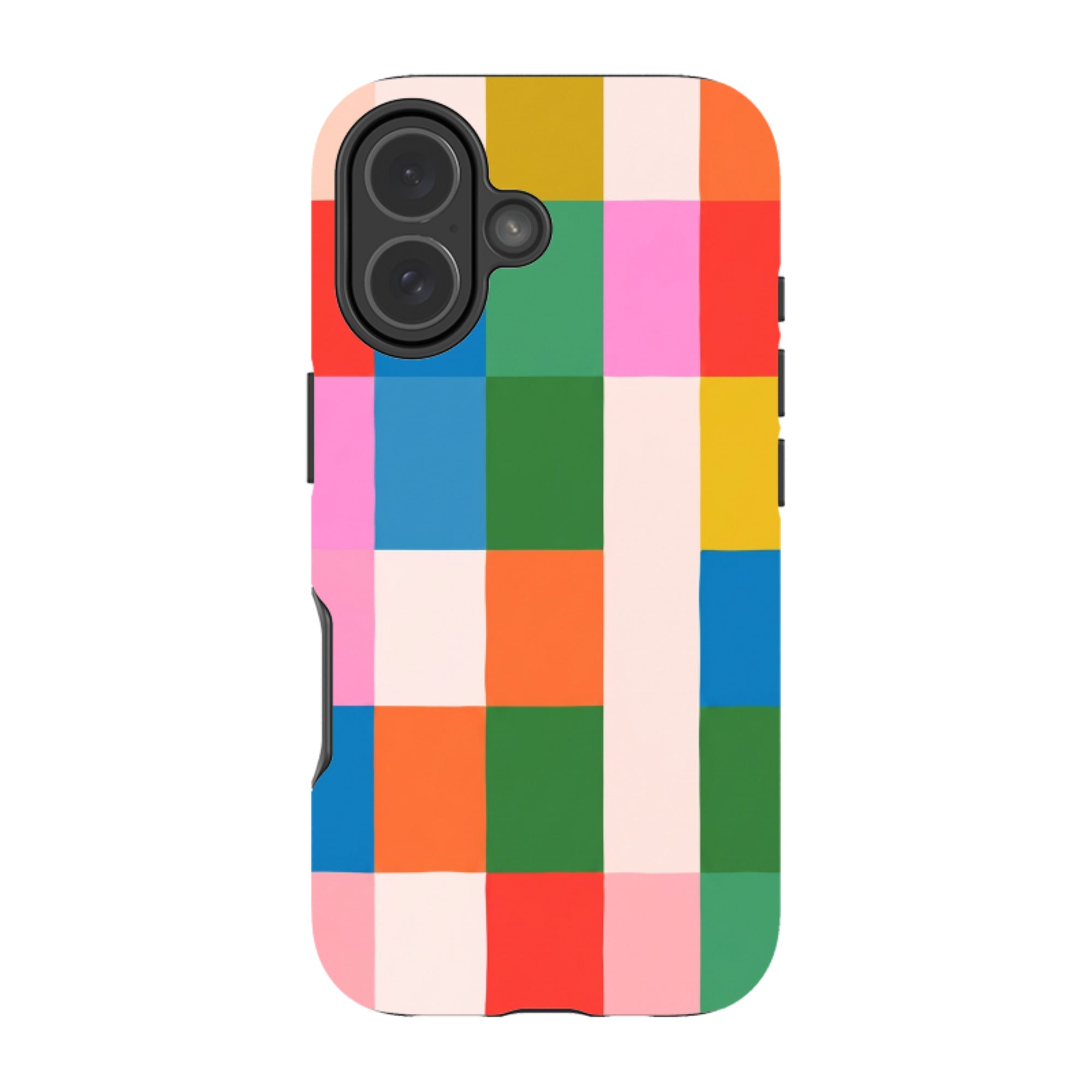 iPhone Tough Case - Multicolour Patchwork plaid
