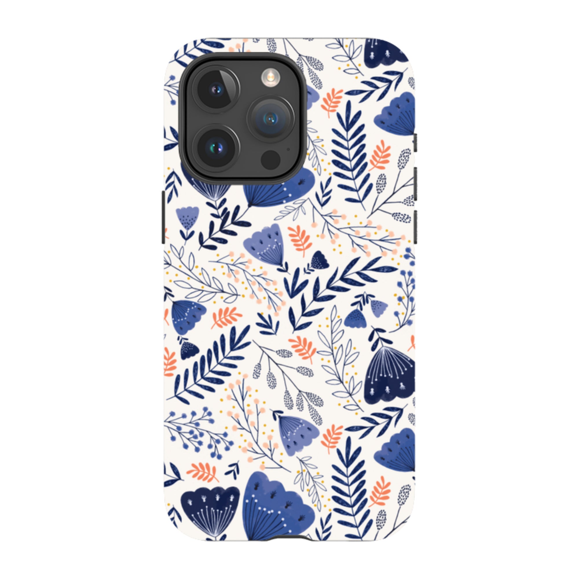 iPhone Tough Case - Blue Floral By Jade Mosinski