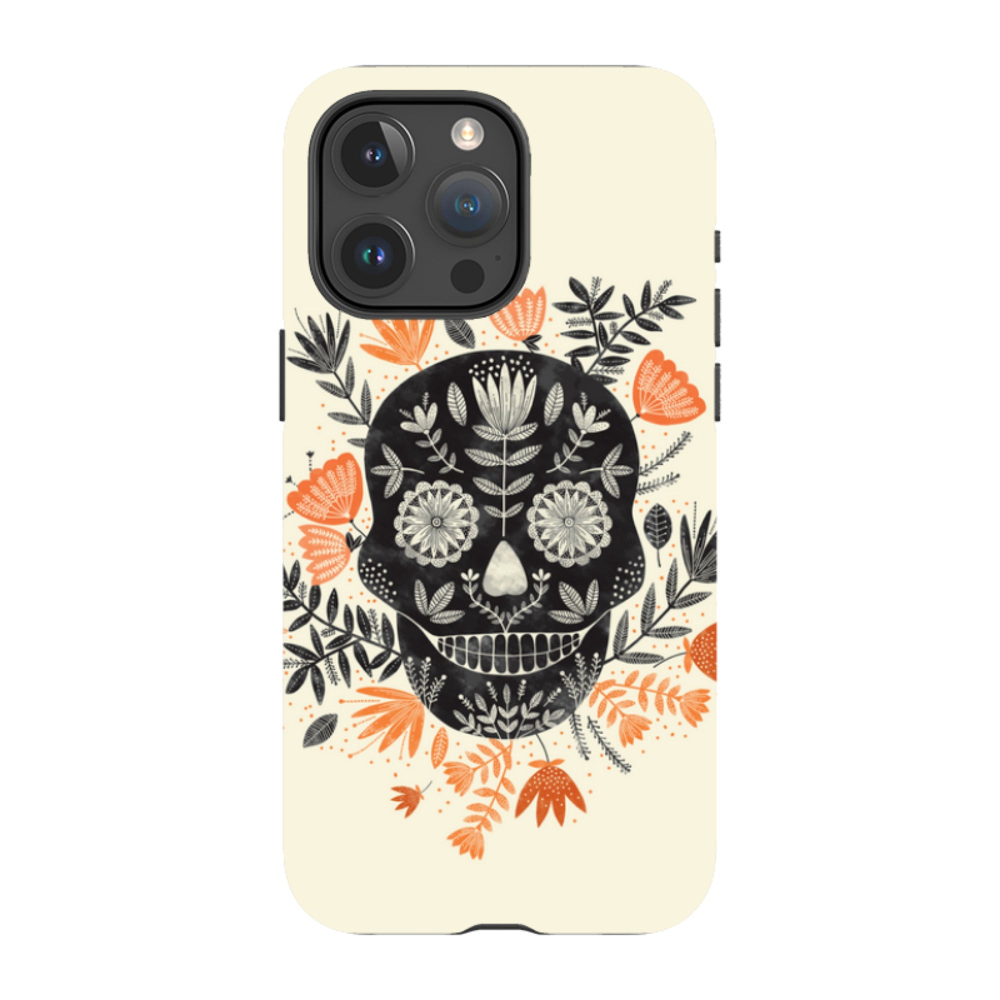 iPhone MagSafe Tough Case -  Sugar Skull Cream By Jade Mosinski