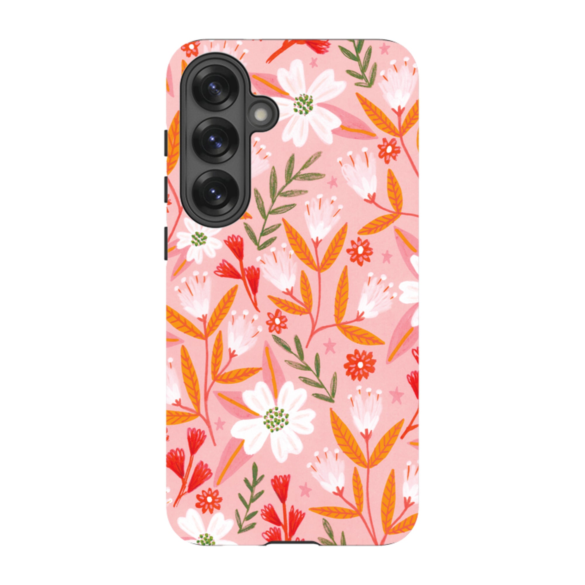 Samsung Tough Case - Pink And Orange Florals By Lee Foster Wilson