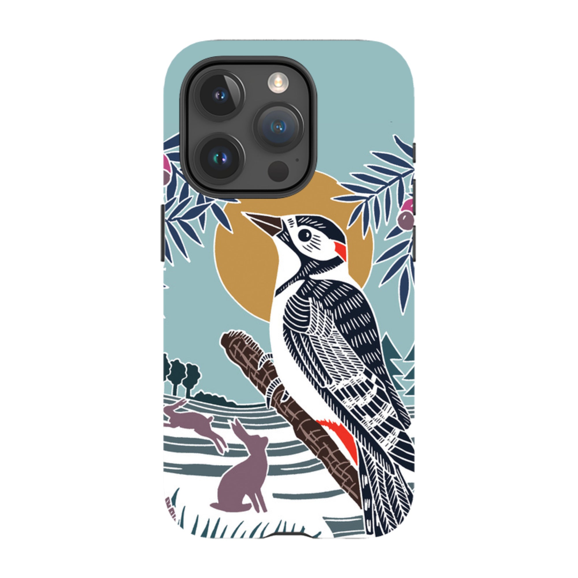 iPhone Tough Case - Woodpecker Brown By Kate Heiss