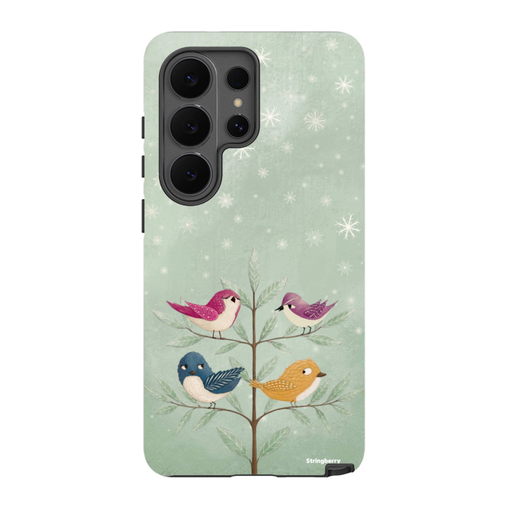 Samsung Tough Case - Garden Birds Aqua By Maja Lindberg