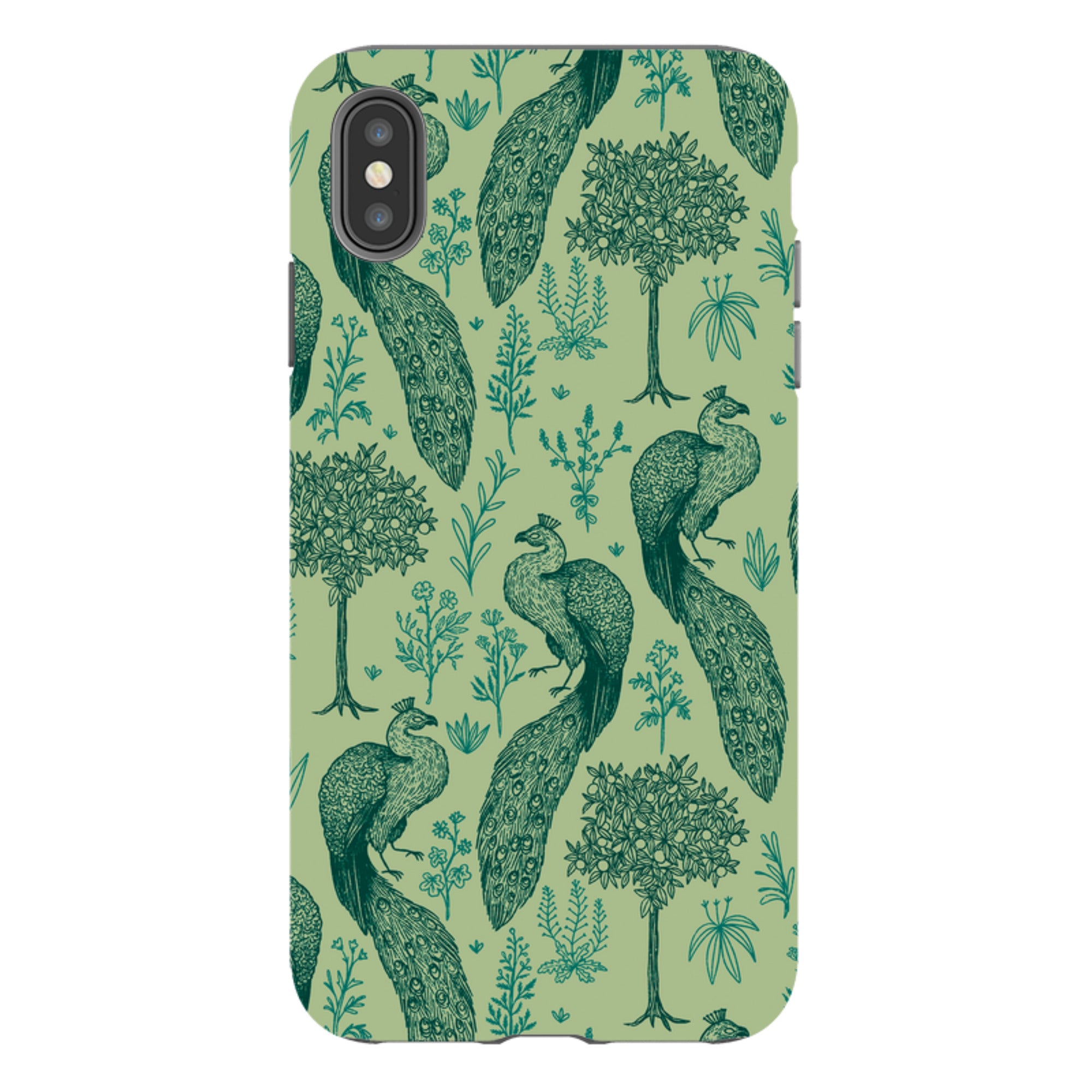 iPhone Tough Case - Peacock Pattern By Anna Stead
