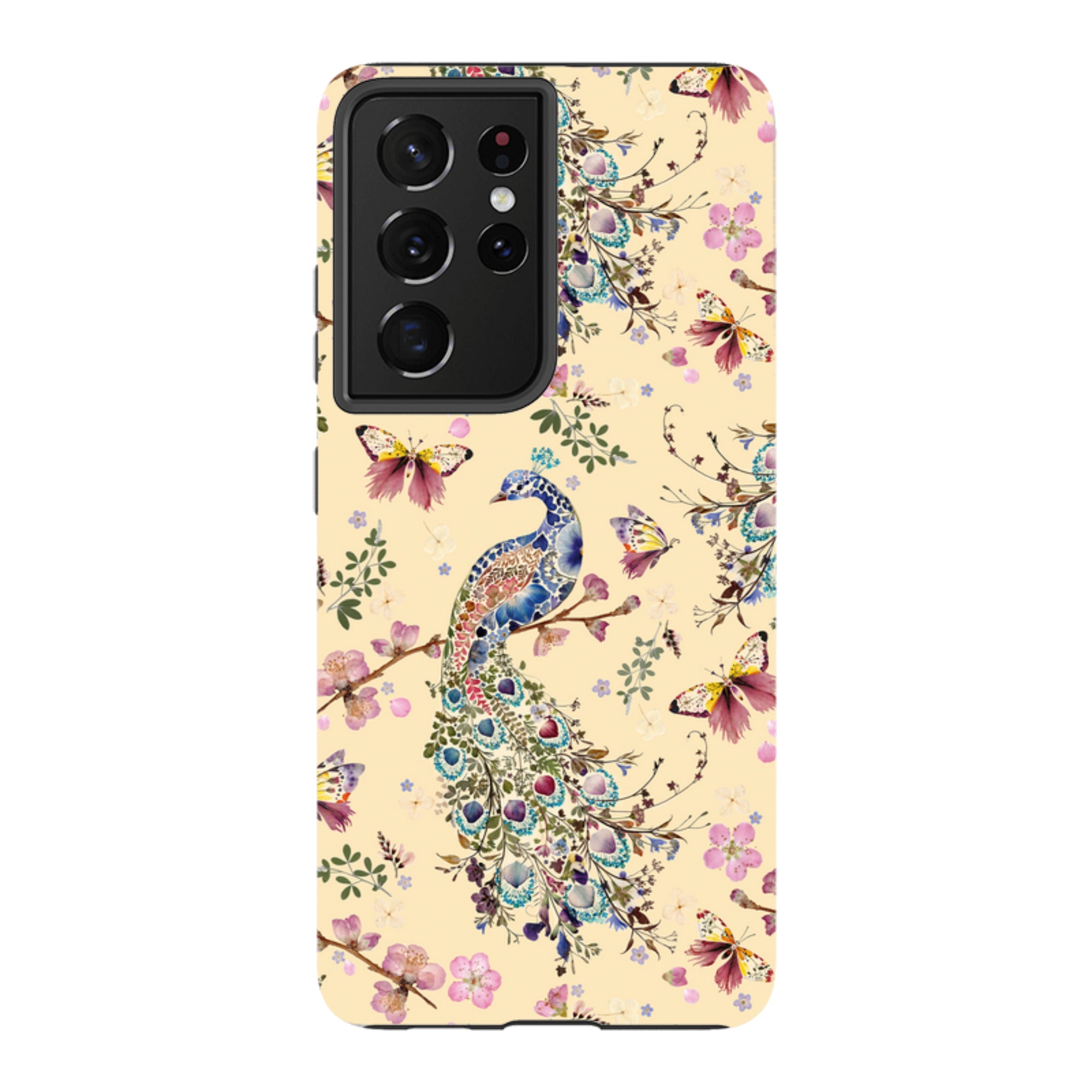 Samsung Tough Case - Peacock and Cherry Blossoms Lilly By Helen Ahpornsiri