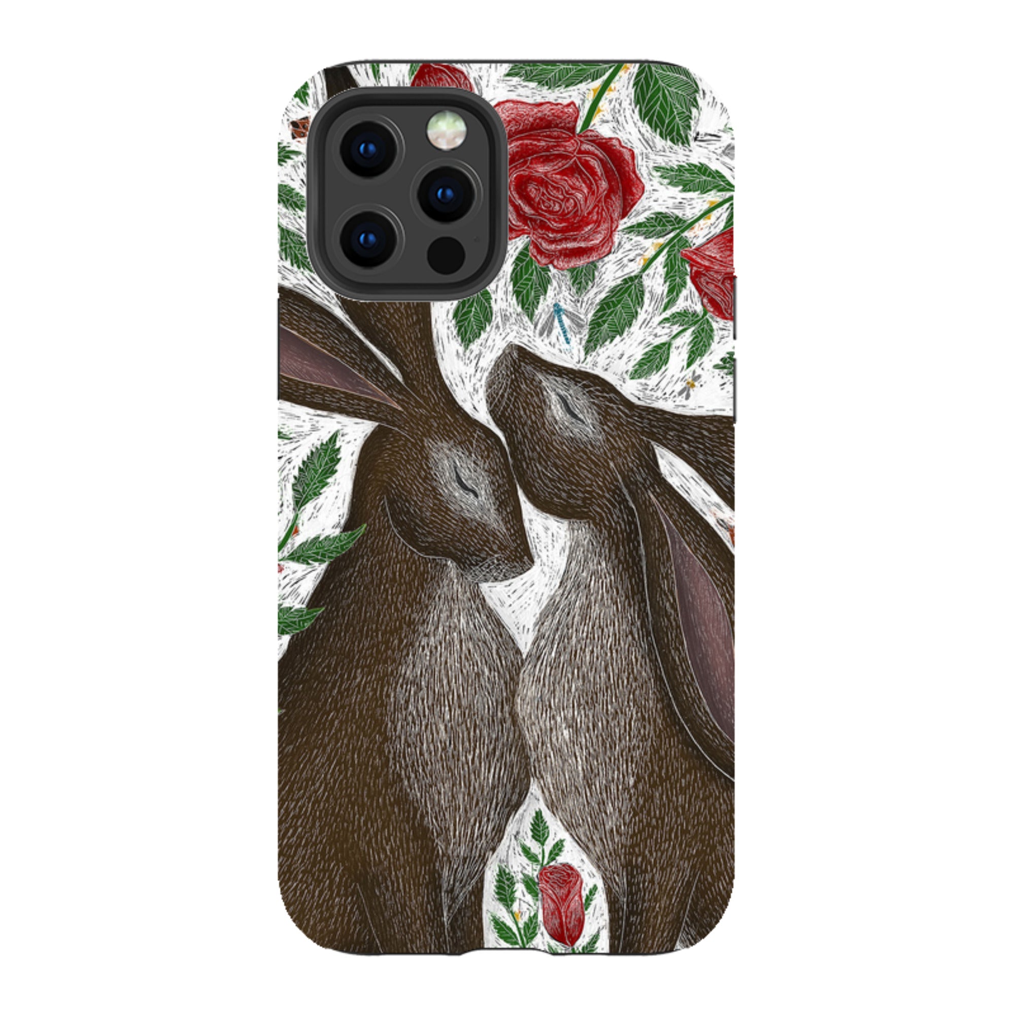 iPhone Tough Case - Hares And Red Roses By Catherine Rowe