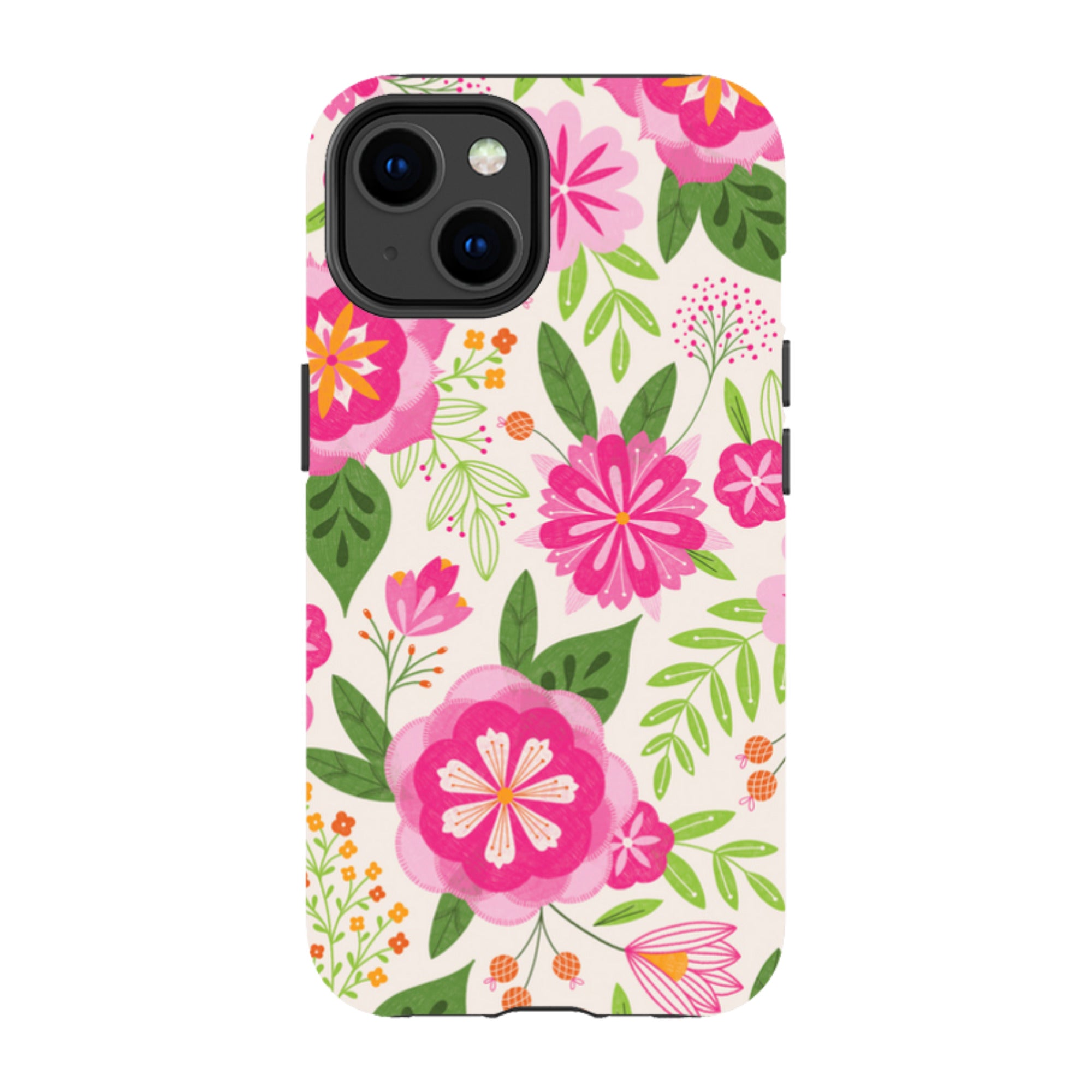 iPhone Tough Case - Big Bold Blooms Ivory By Jenny Zemanek