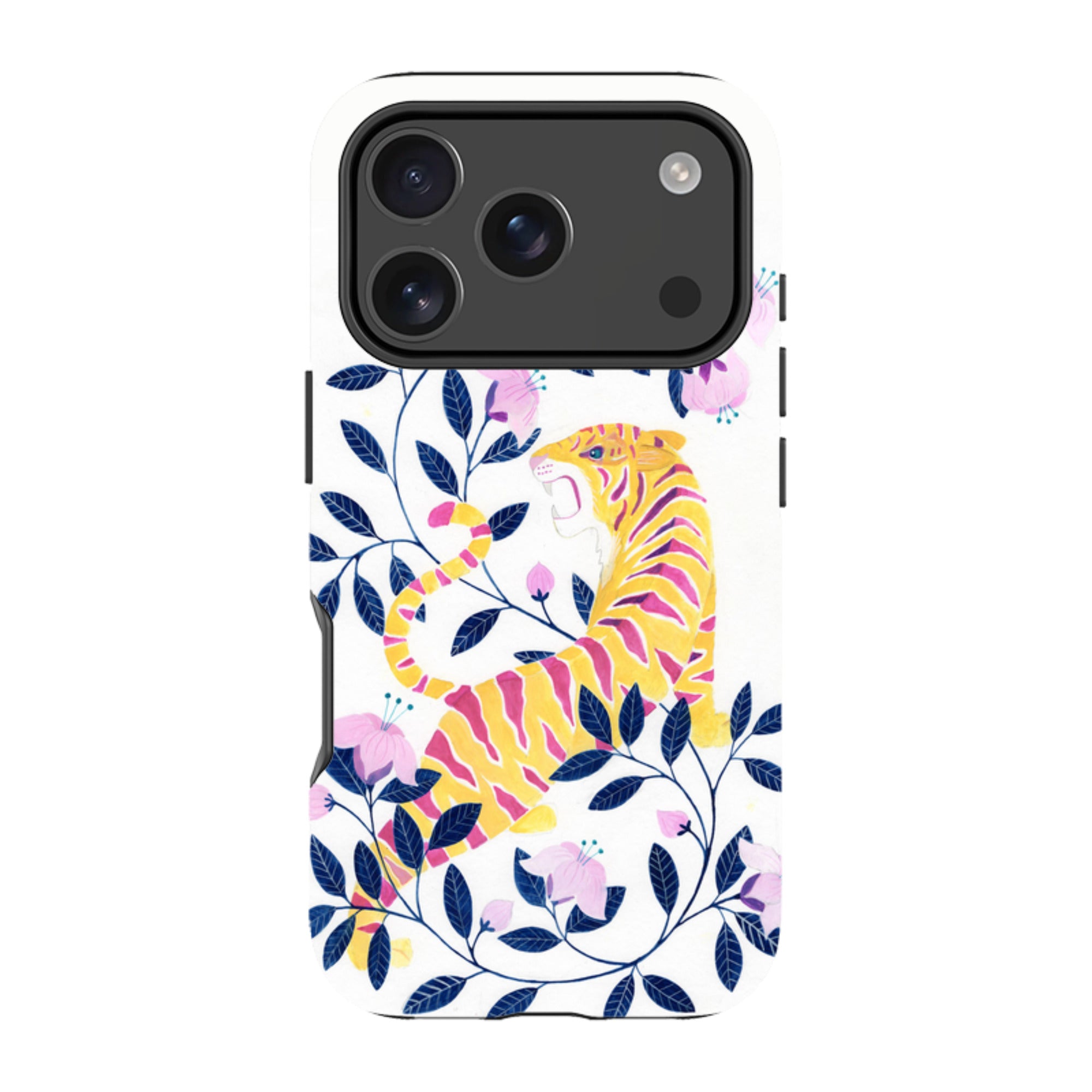 iPhone Tough Case - Yellow Tiger By Bex Parkin