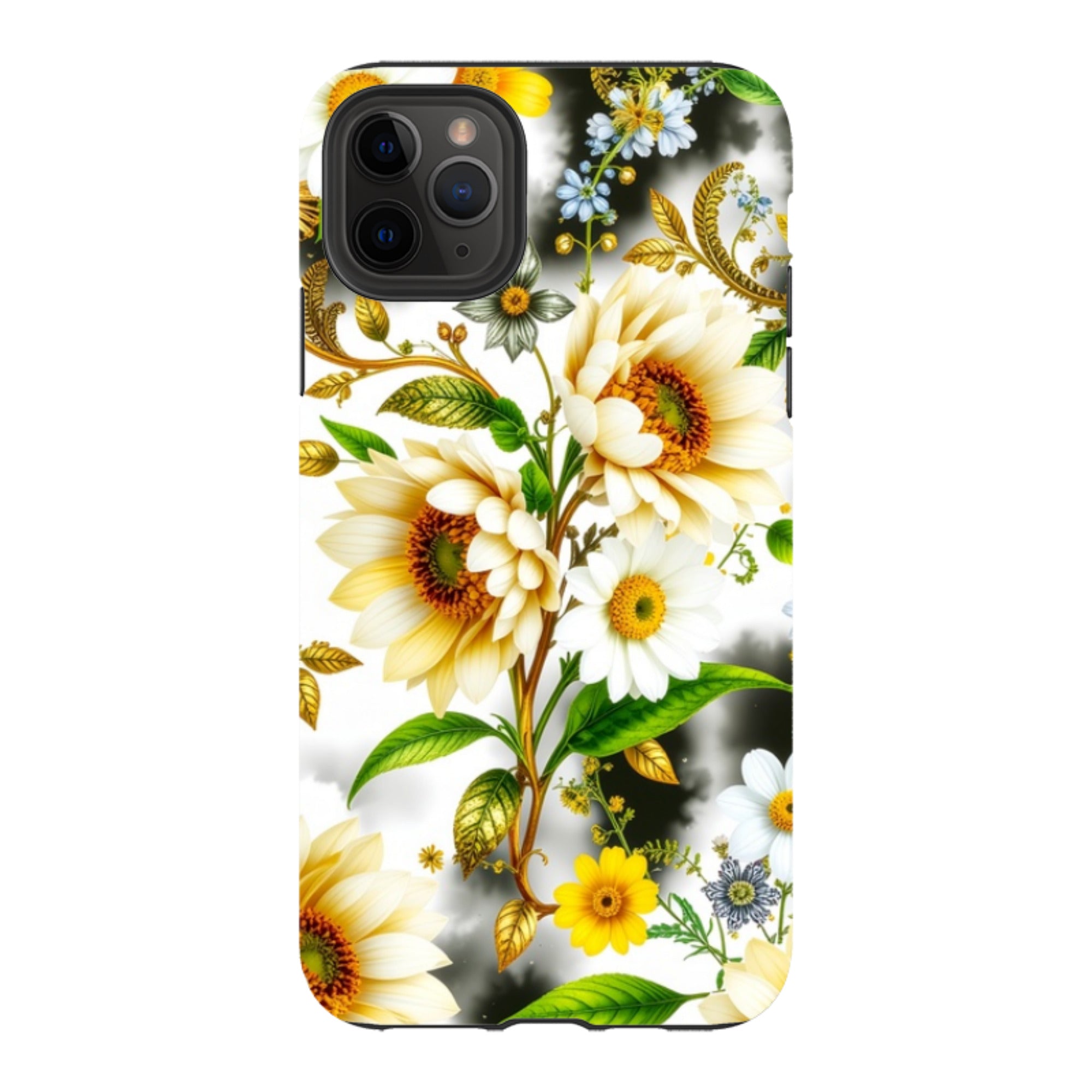 iPhone Case - Gold Flowers