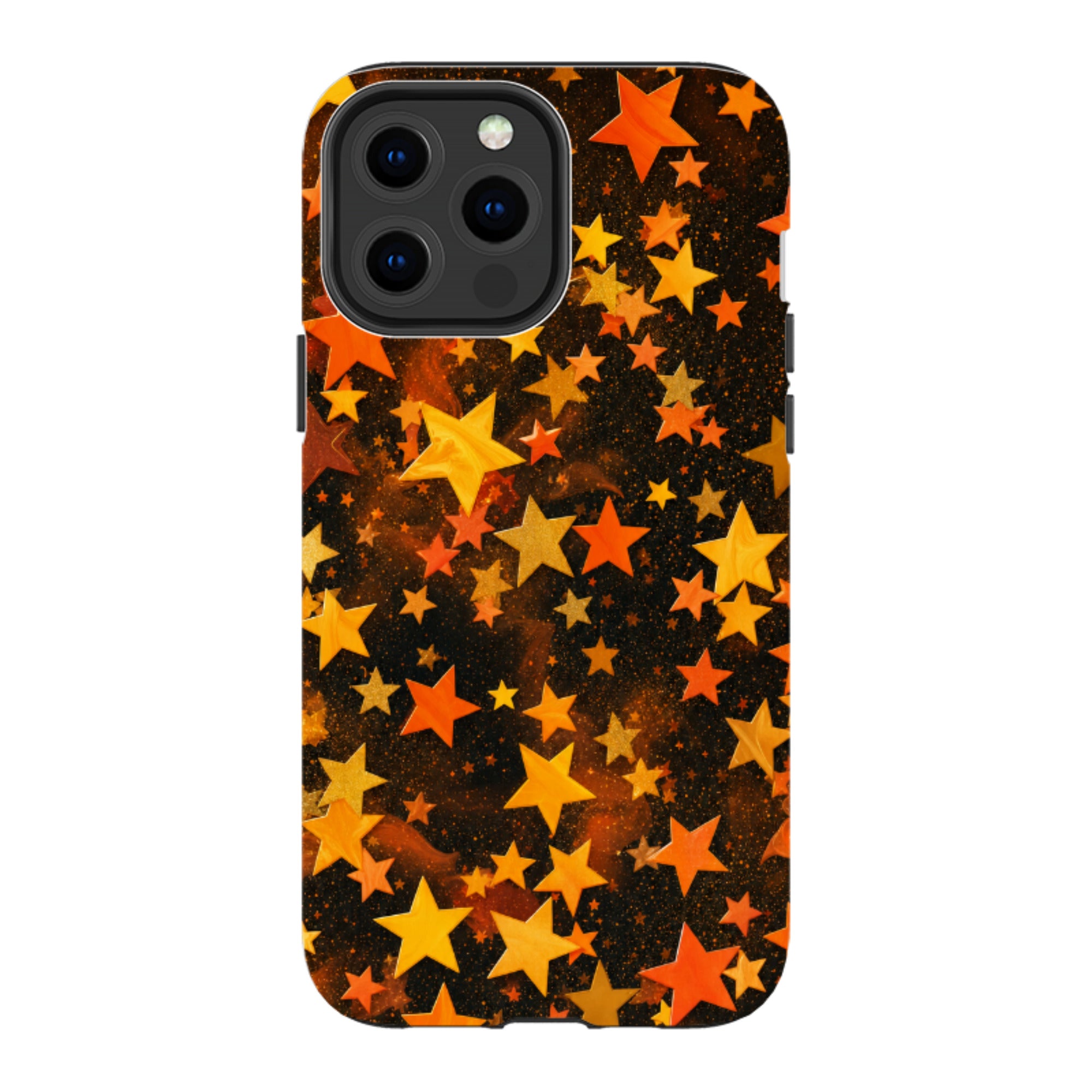 iPhone Tough Case - Orange Galaxy Star