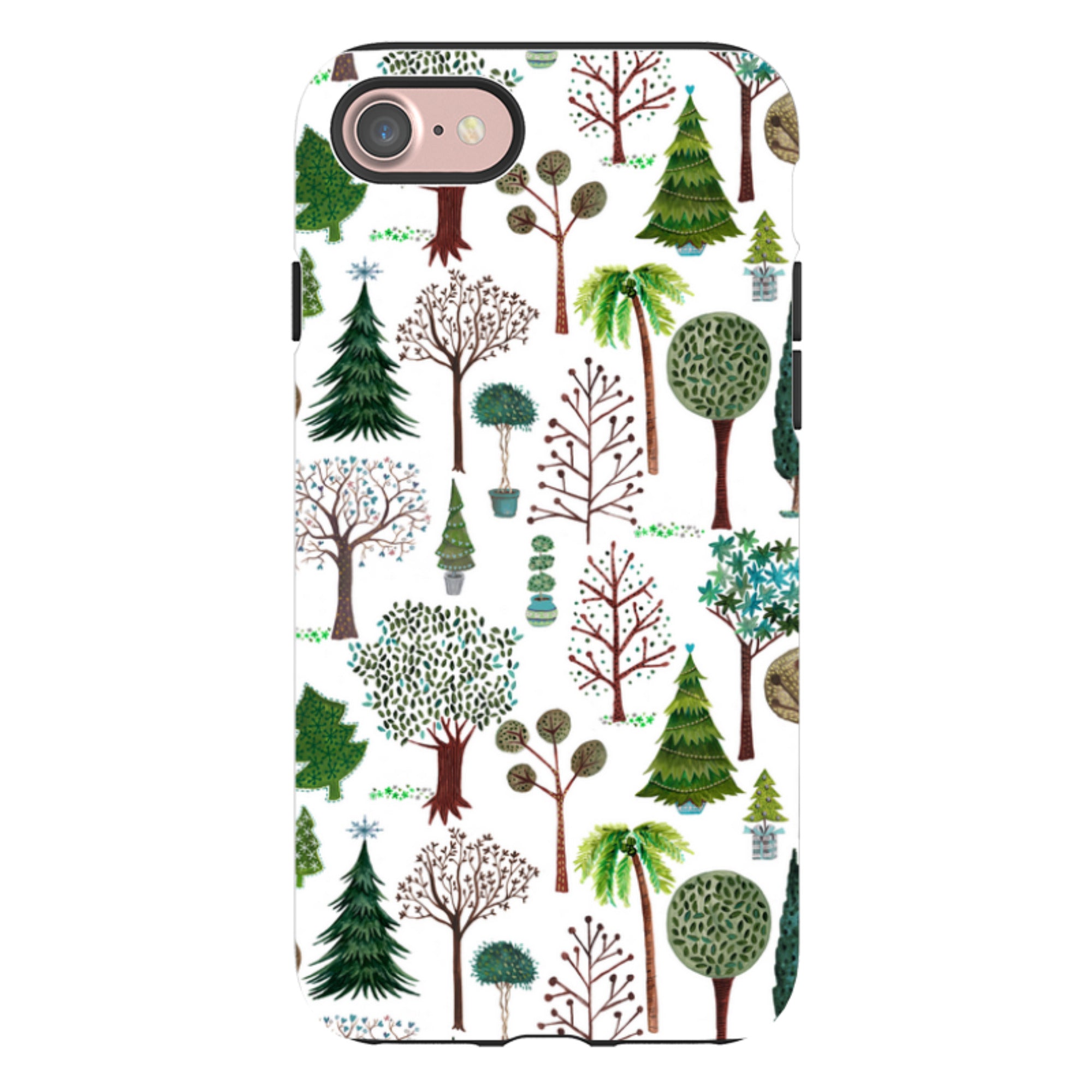 iPhone Tough Case - Xmas Trees By Caroline Bonne Muller