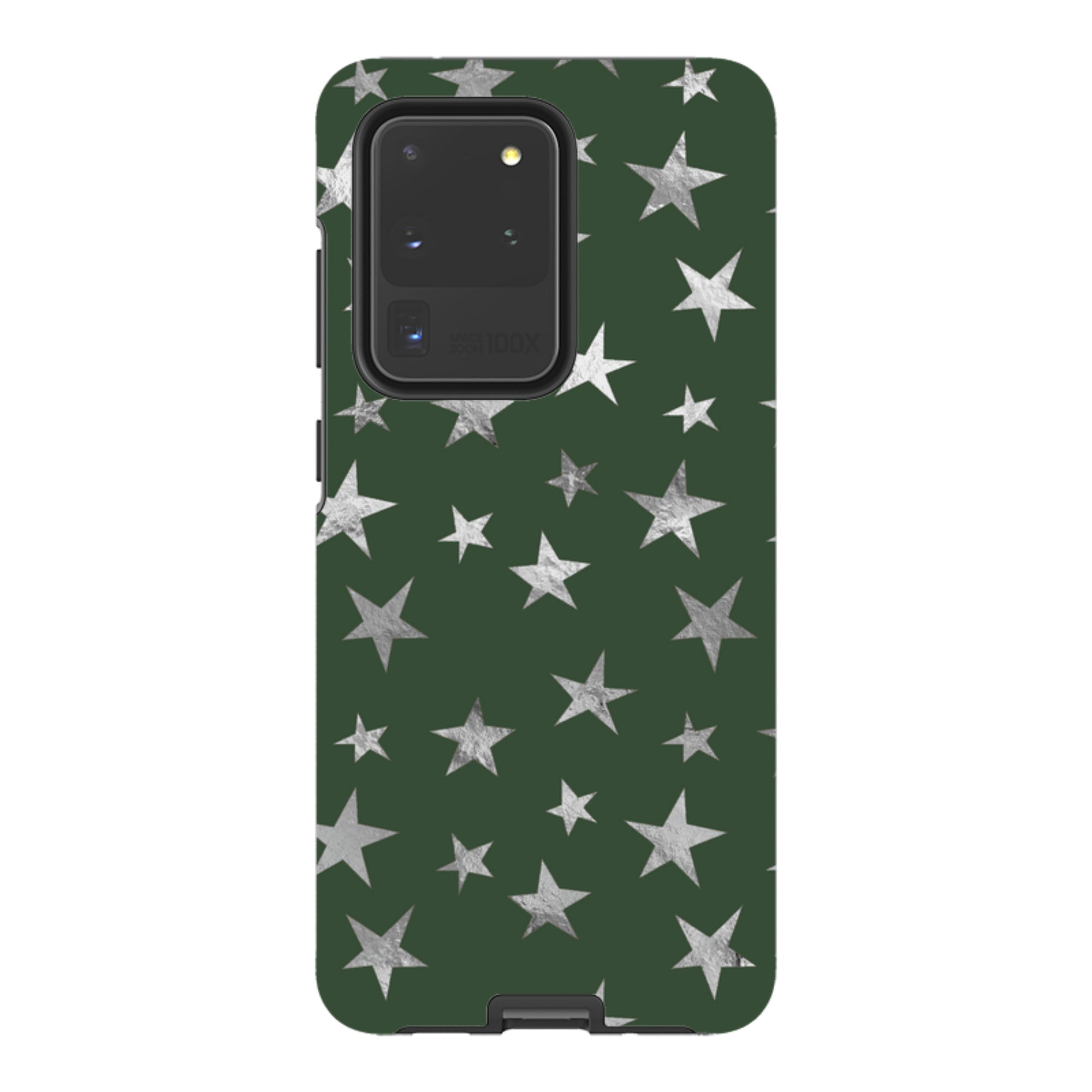 Samsung Tough Case - Green and Silver Stars