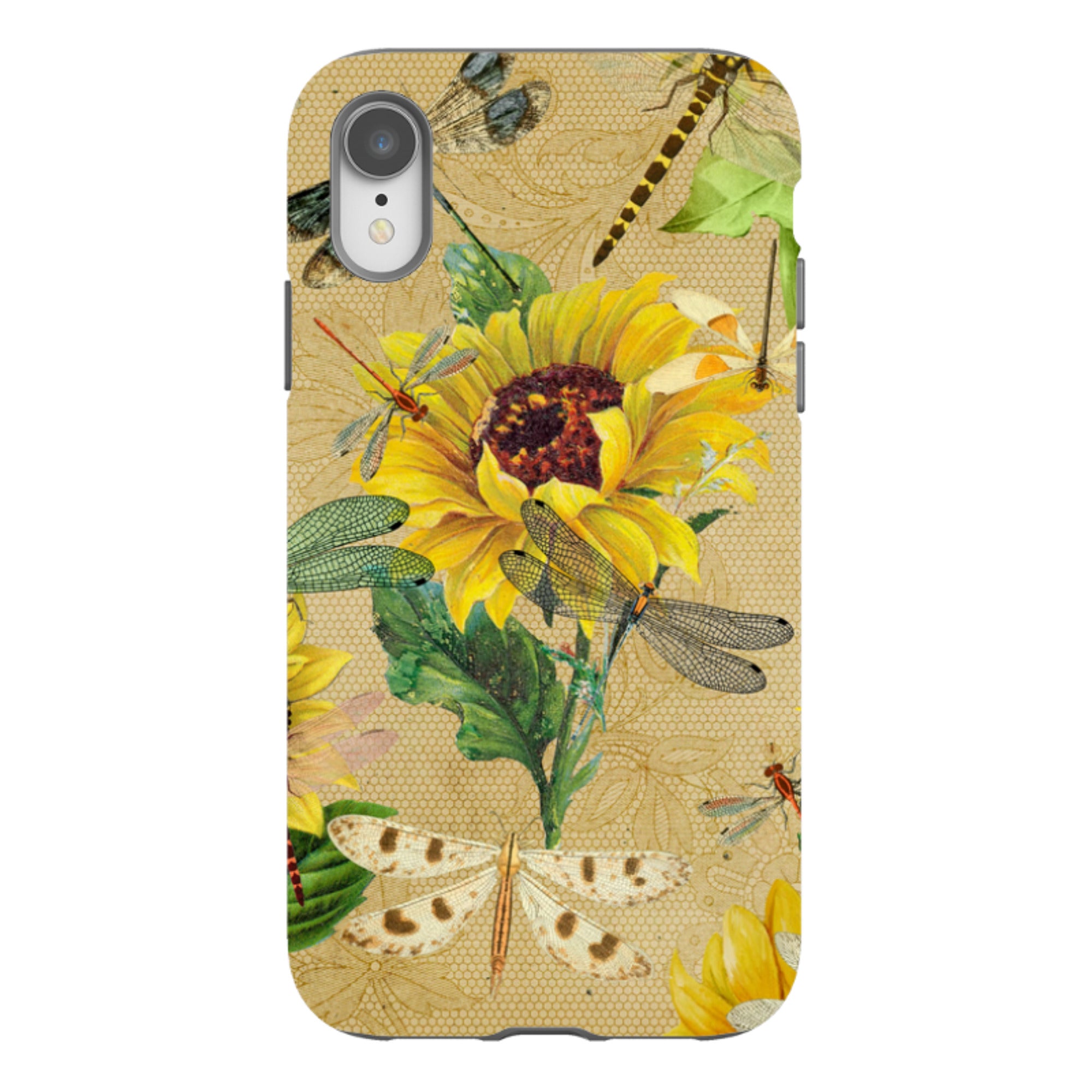 iPhone Tough Case - Dragonflies And Sunflowers