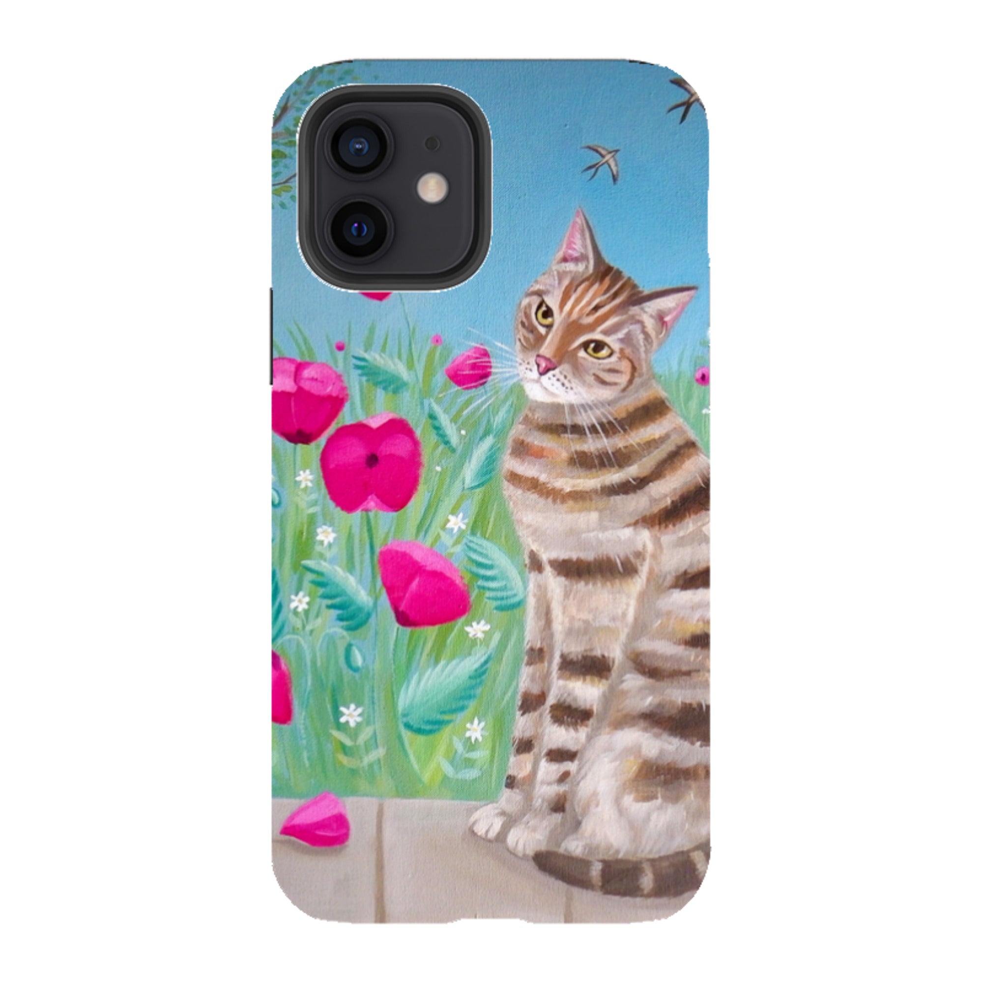 iPhone Tough Case - Cat Floral By Mary Stubberfield