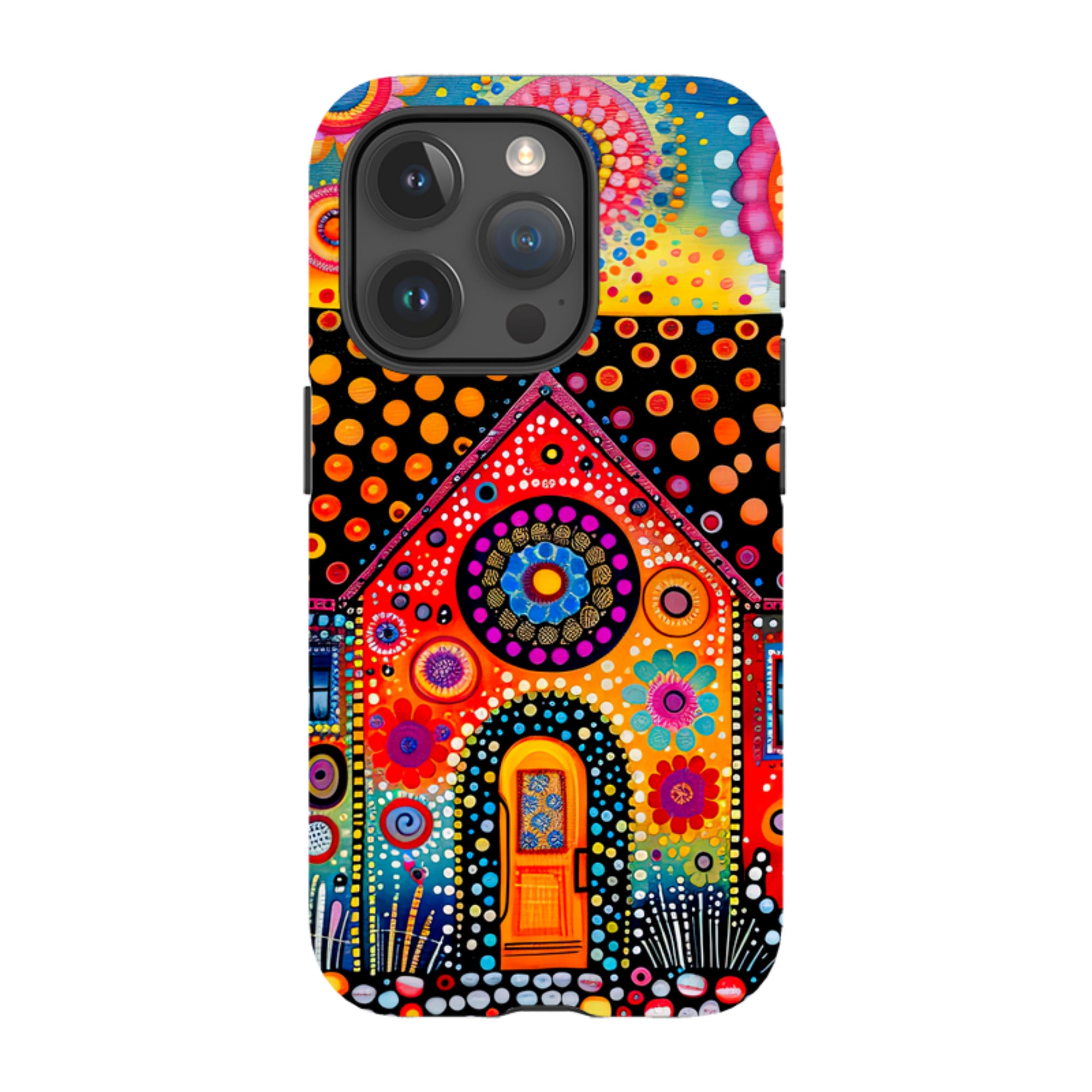 iPhone MagSafe Tough Case - Folk Art House IV
