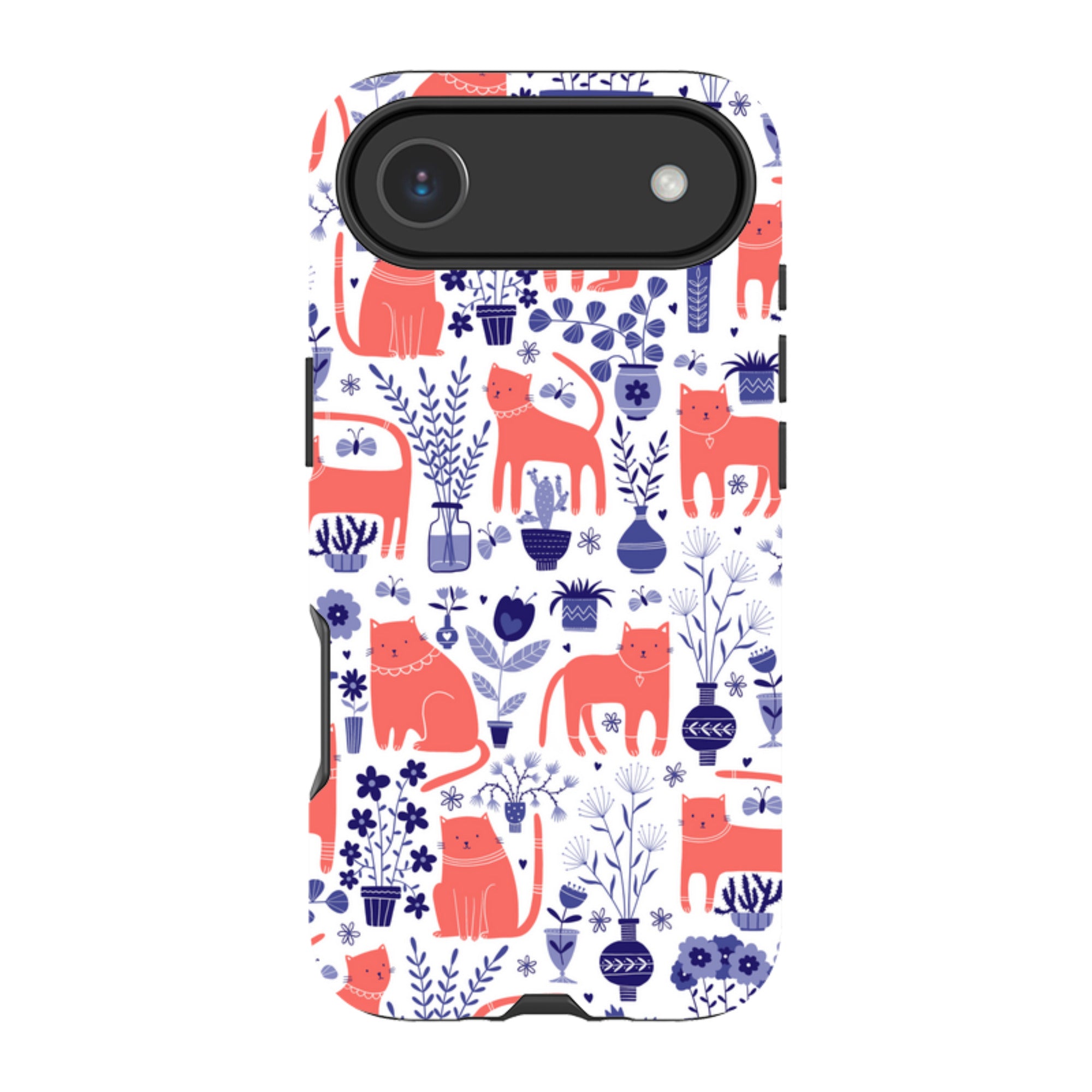 iPhone Tough Case - Coral Cats By Suzy Taylor