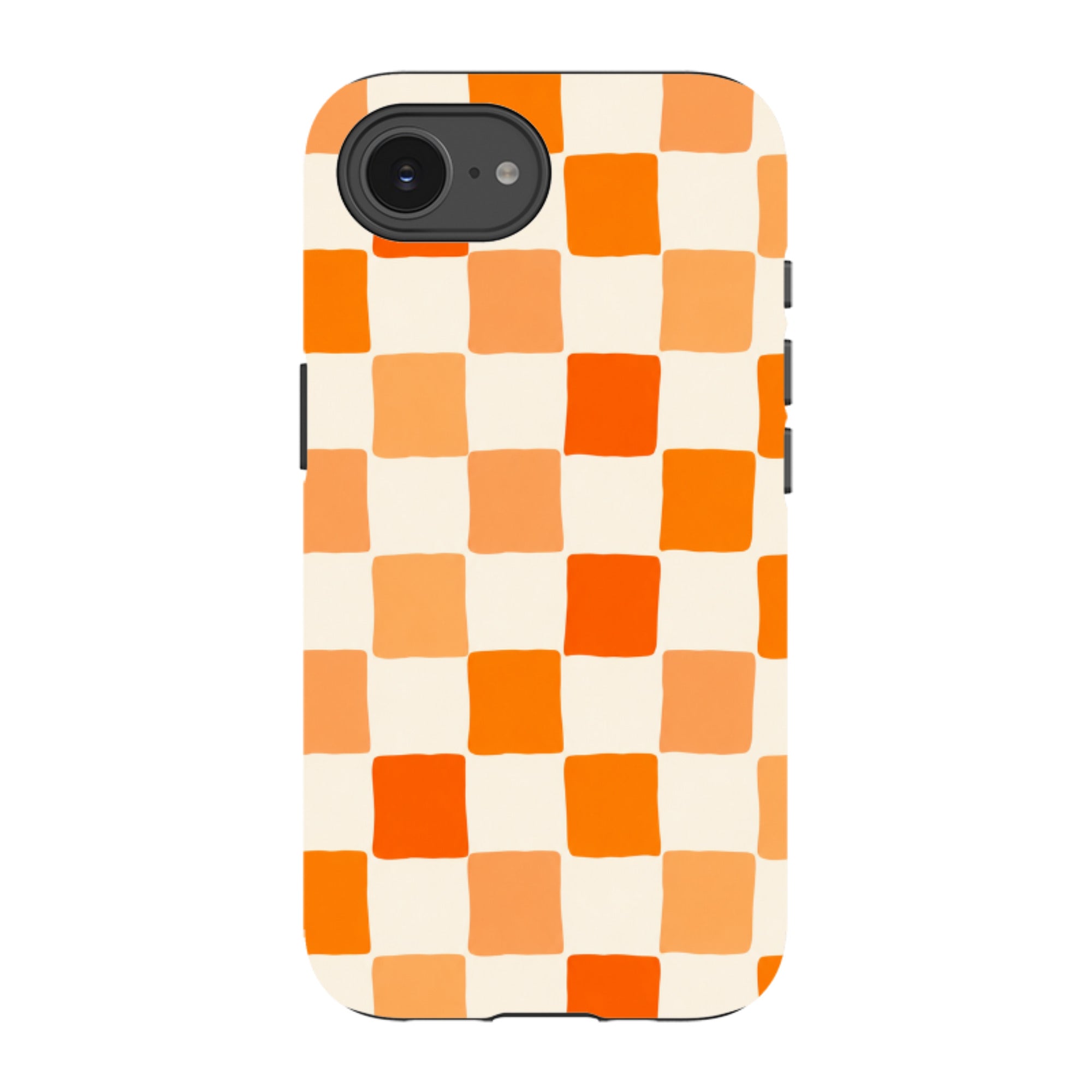 iPhone Tough Case - Orange Checkerboard