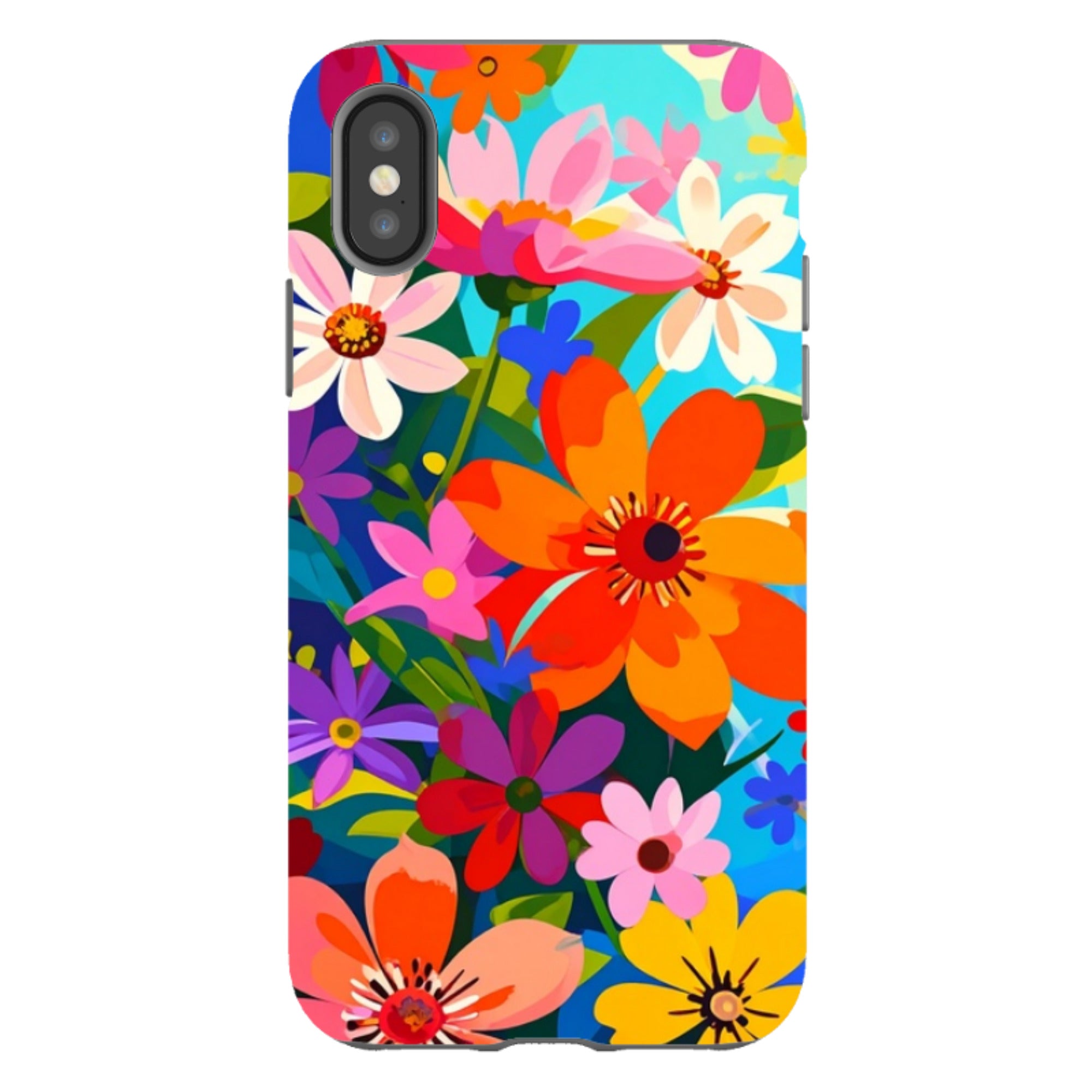 iPhone Tough Case - Rainbow Floral