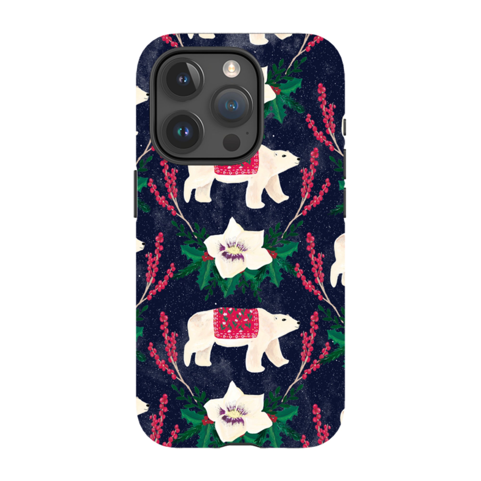 iPhone Tough Case - Midnight Polar Bears By Abby Jacobs