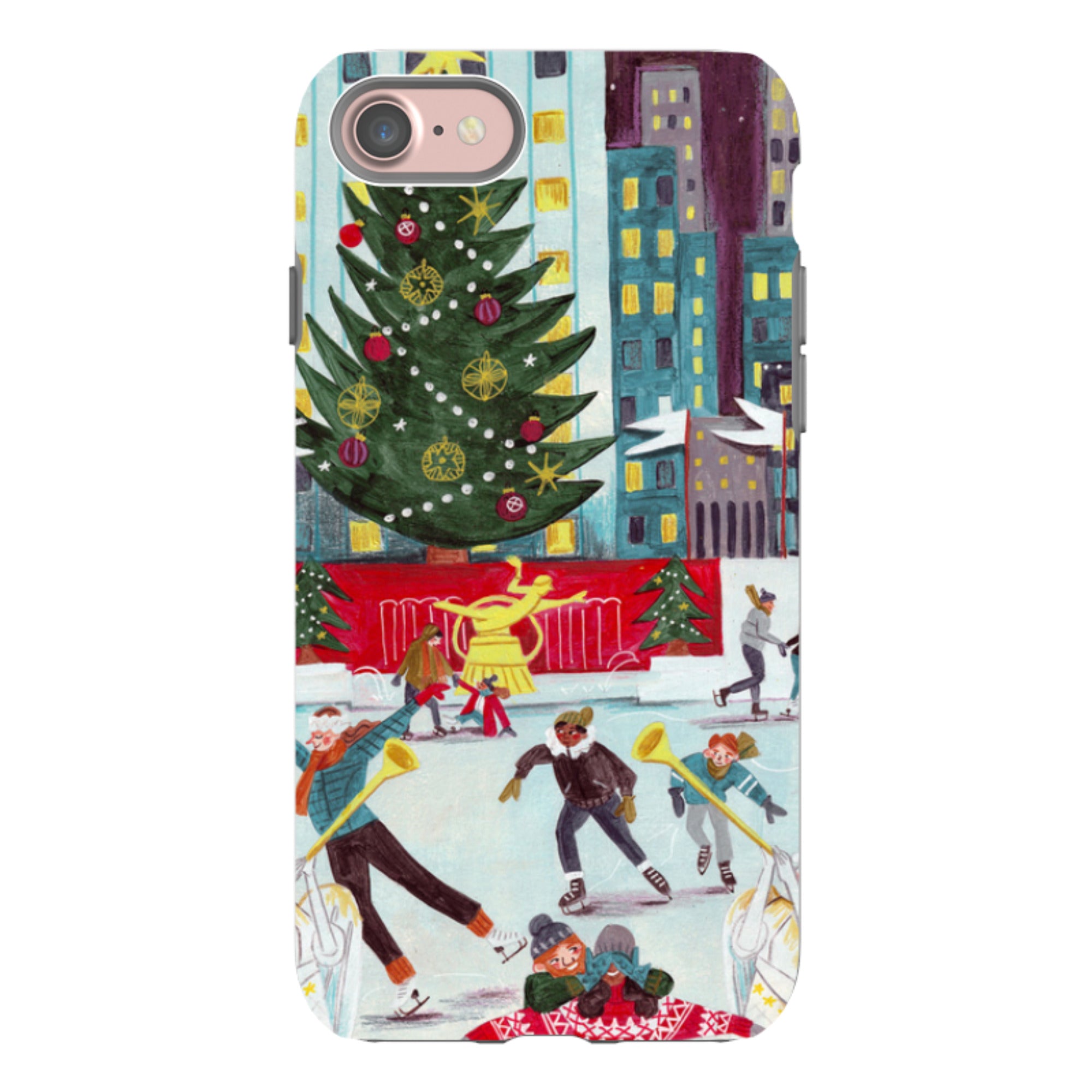 iPhone Tough Case - Xmas In New York By Caroline Bonne Muller
