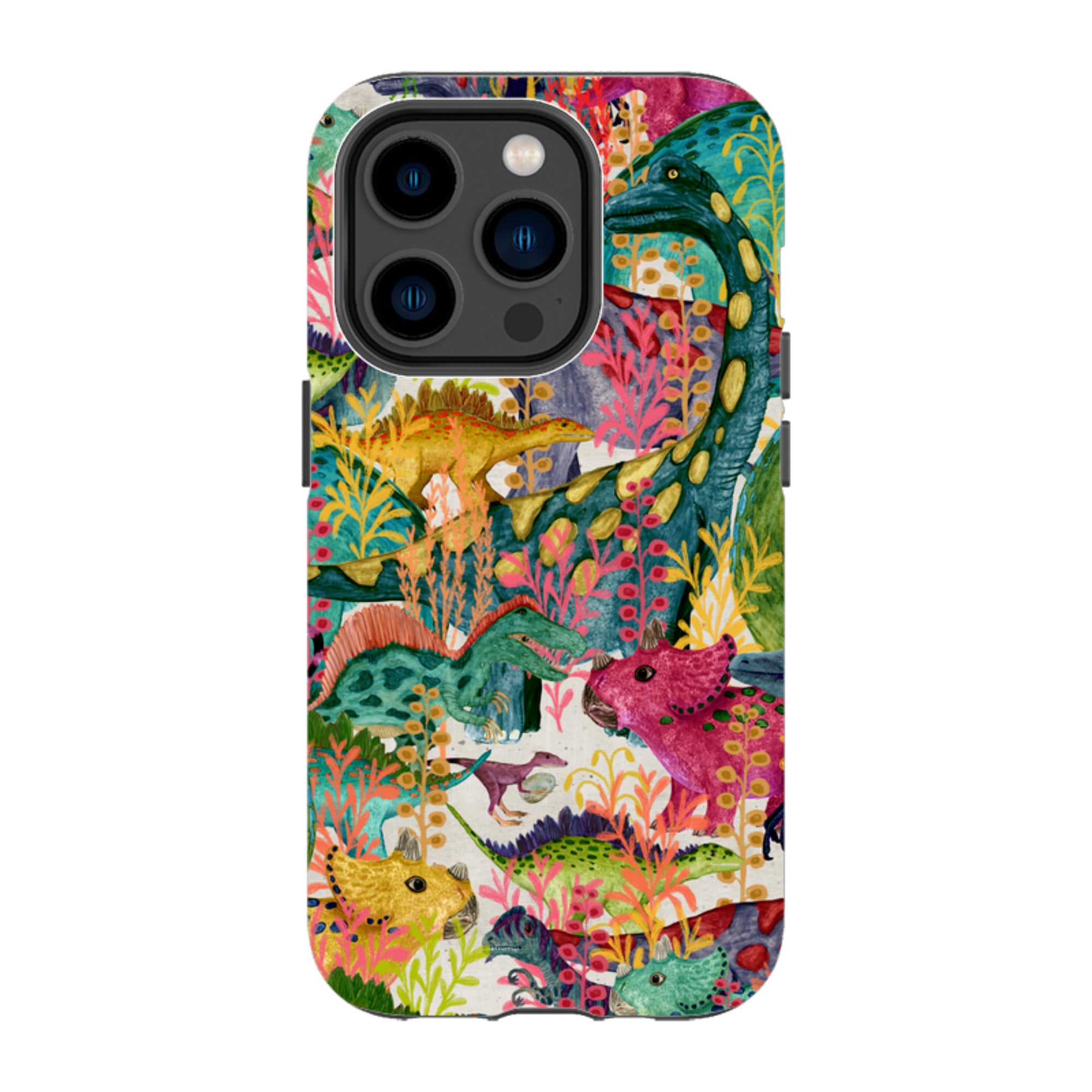 iPhone Tough Case - Dinosaur Jamboree By Katherine Quinn