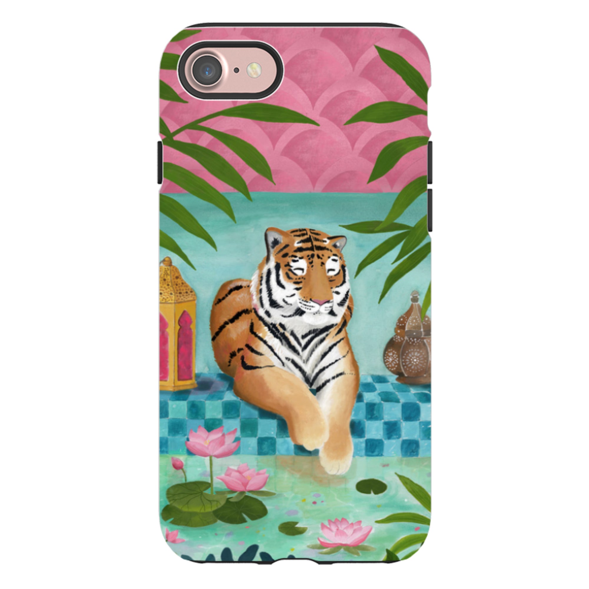 iPhone Tough Case - Lotus Tiger By Bex Parkin
