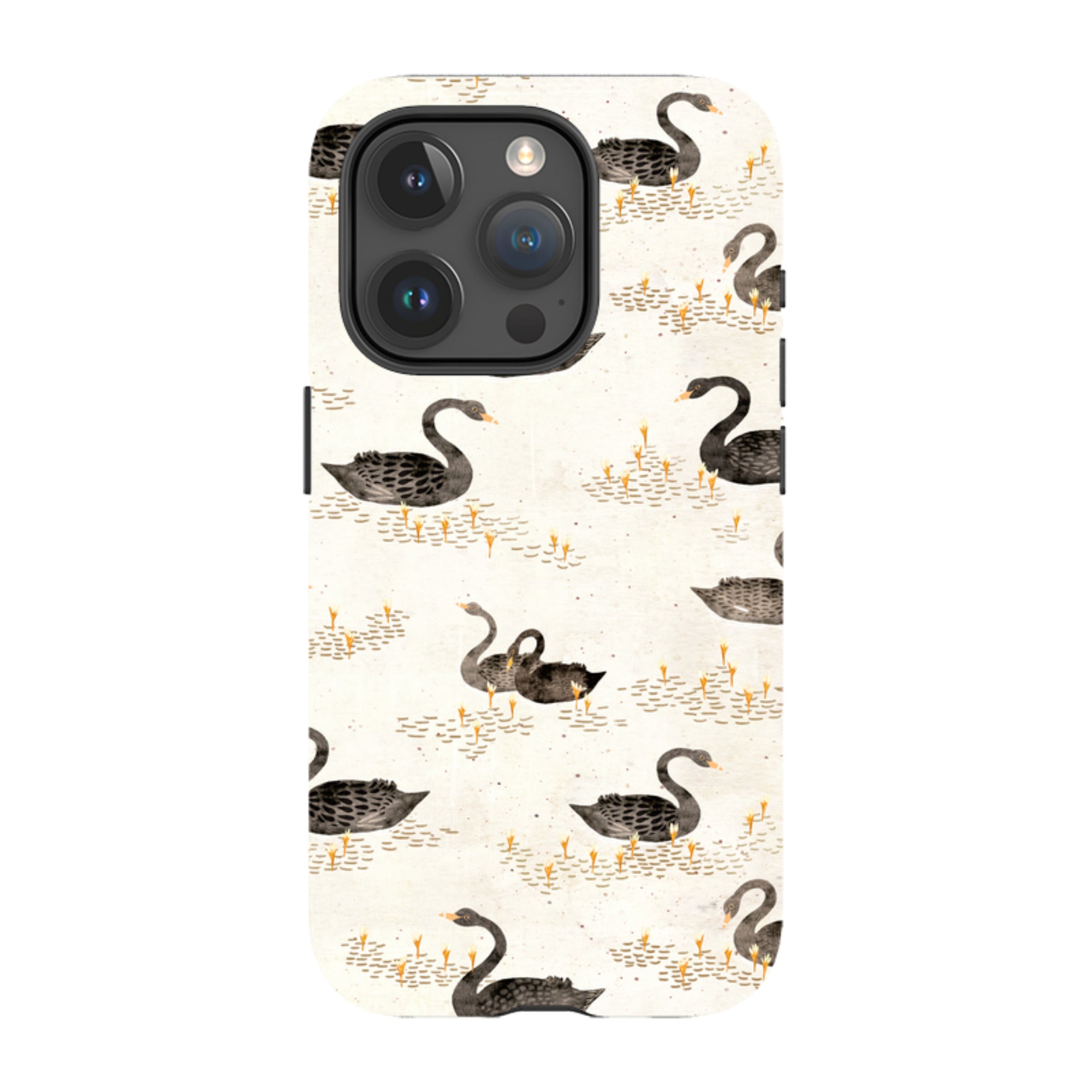 iPhone MagSafe Tough Case - Swans Cream By Katherine Quinn