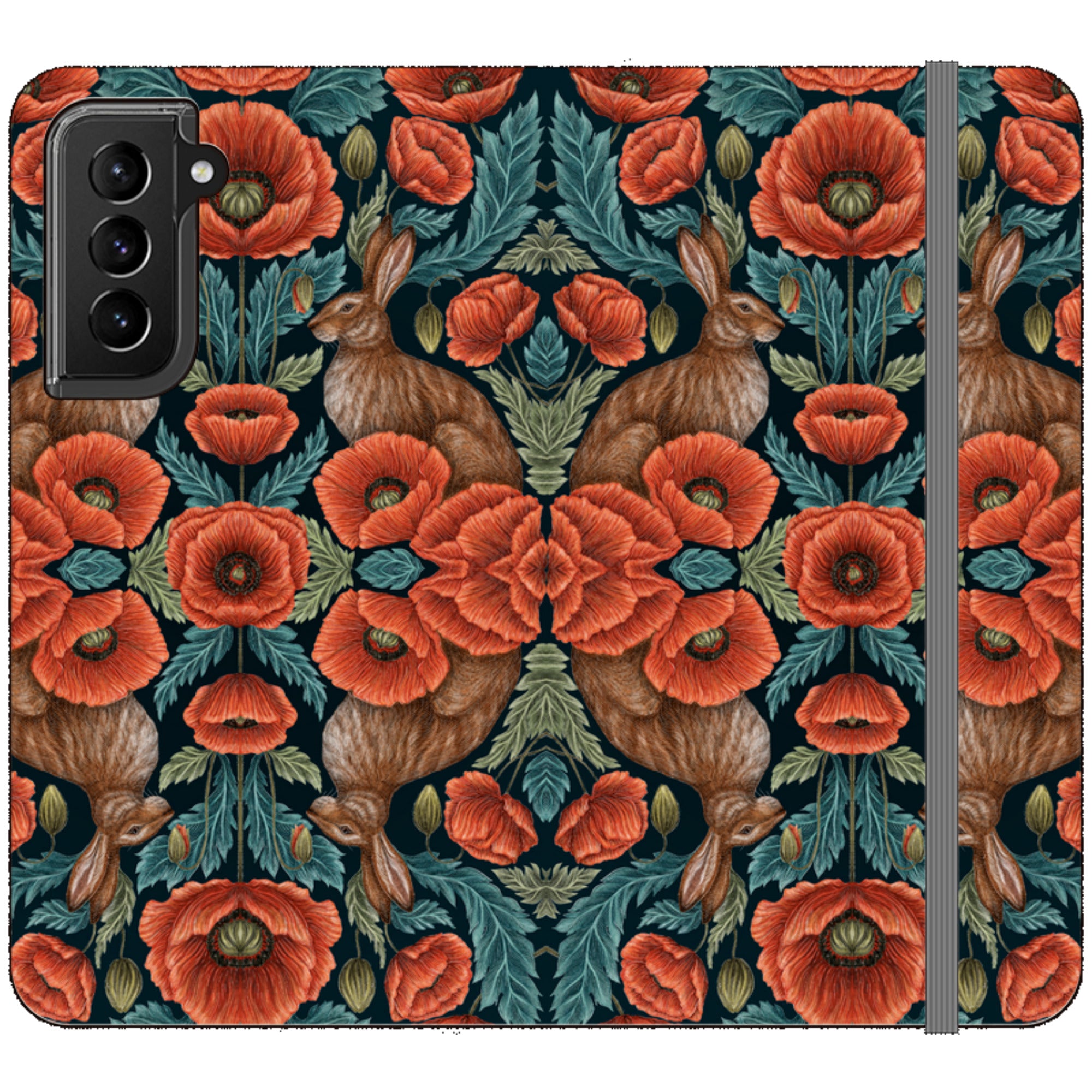 Poppy Red Wallet Case By Catherine Rowe
