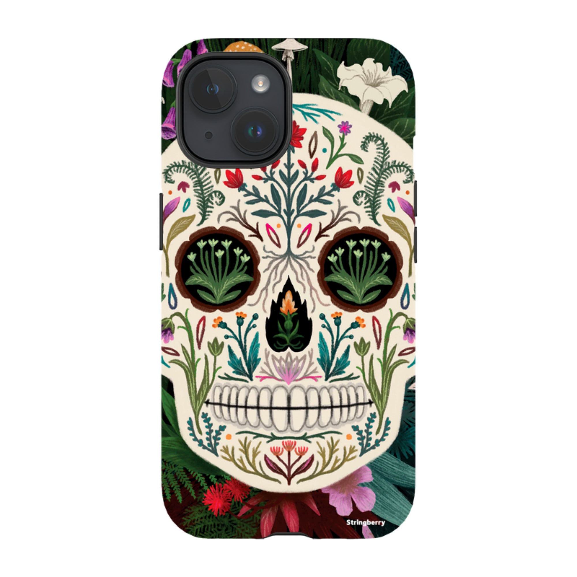 iPhone Tough Case - Poison Sugar Skull By Anna Stead