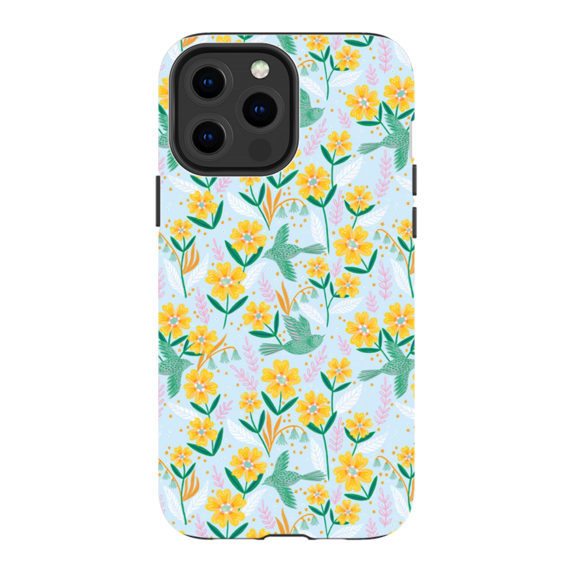 iPhone Tough Case - Sweet Birds Blue By Lee Foster Wilson