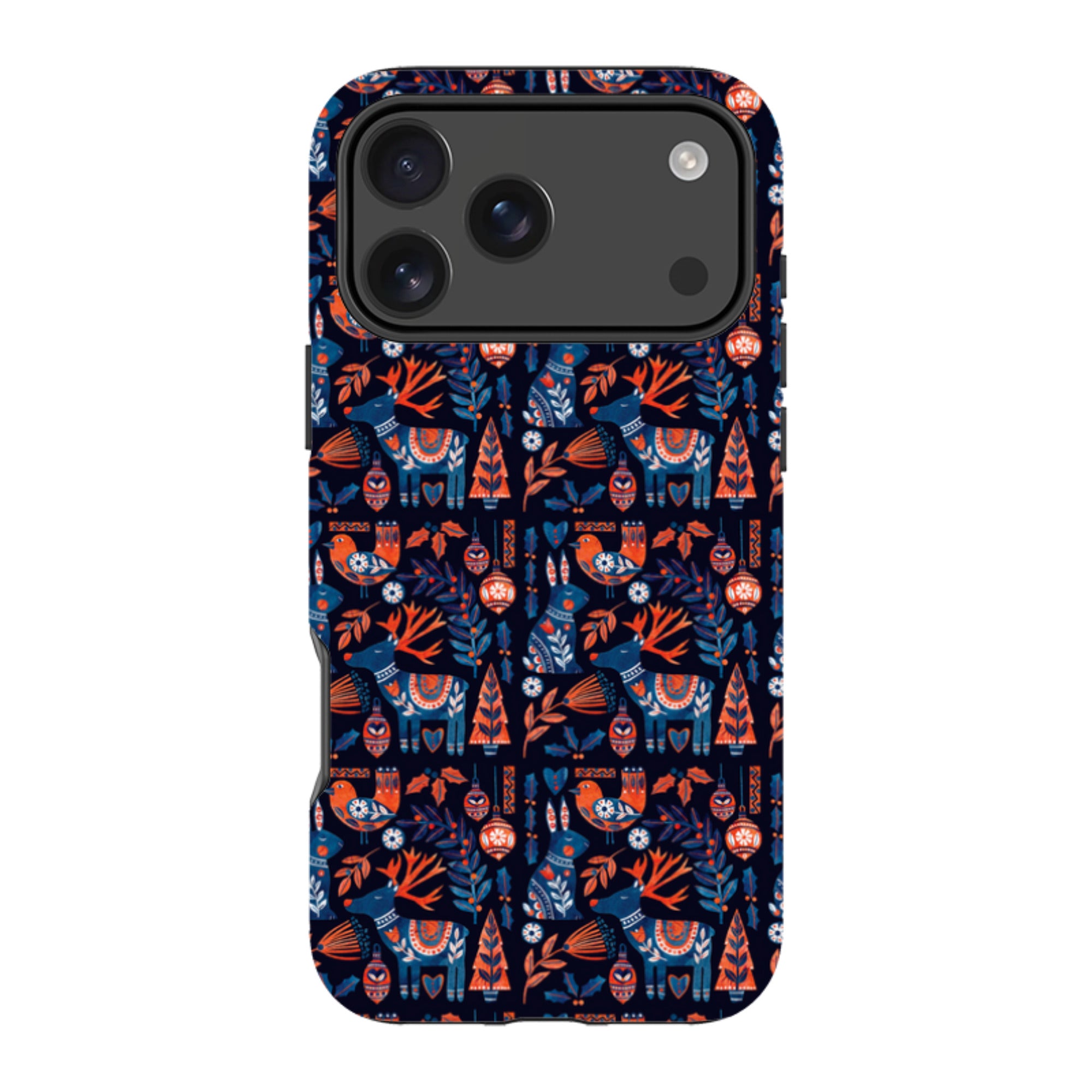 iPhone Tough Case - Scandi Animals Dark By Tracey English