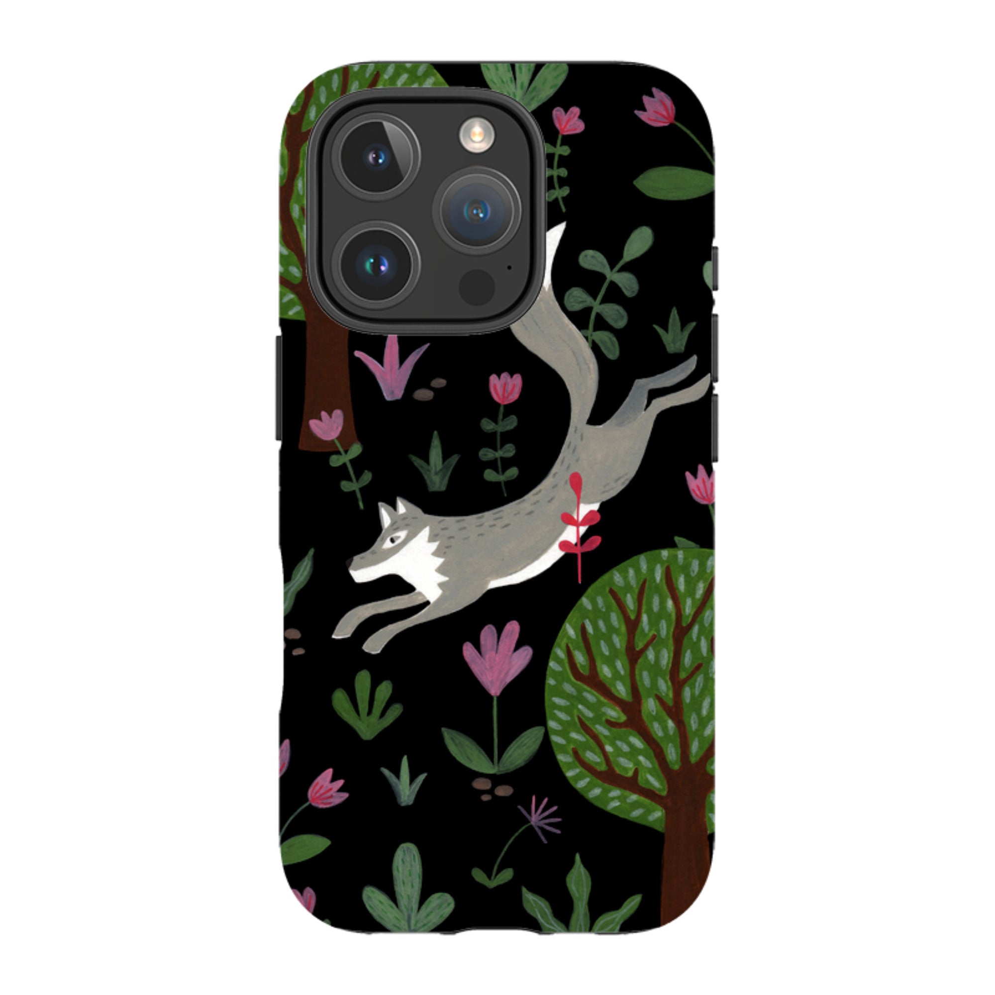 iPhone MagSafe Tough Case - Wolf In Trees By Bex Parkin