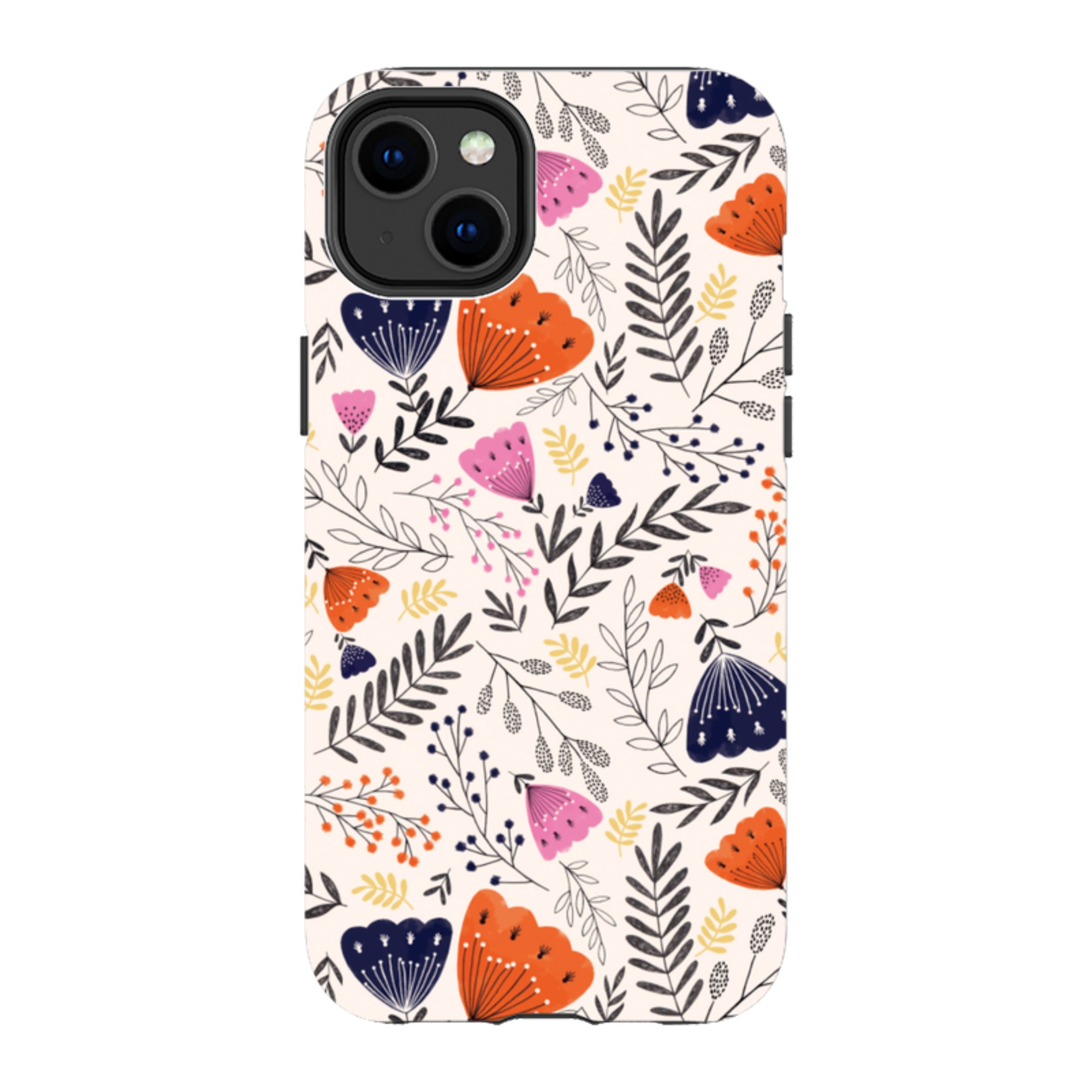 iPhone MagSafe Tough Case -  Pink Floral By Jade Mosinski