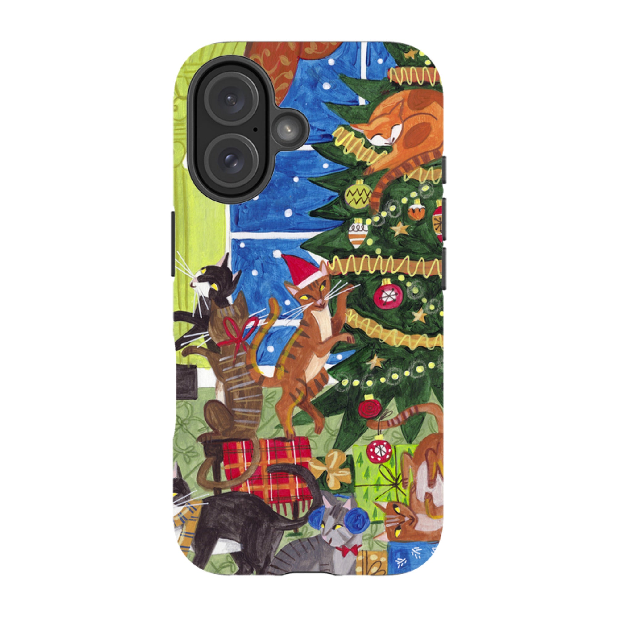 iPhone Tough Case - Christmas Cats By Caroline Bonne Muller