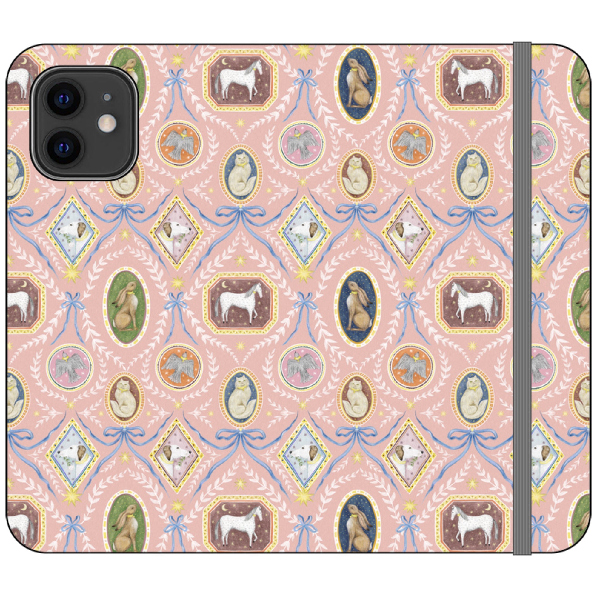 Charleston Peach Pink Wallet Case By Catherine Rowe