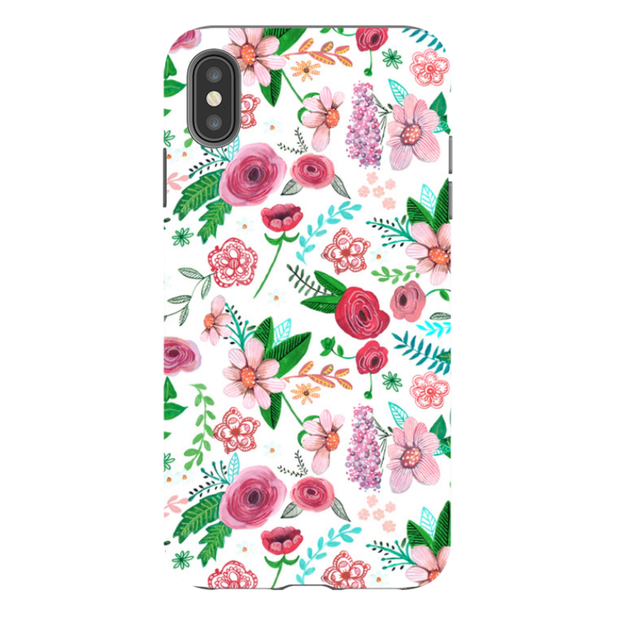 iPhone Tough Case - White Floral By Caroline Bonne Muller