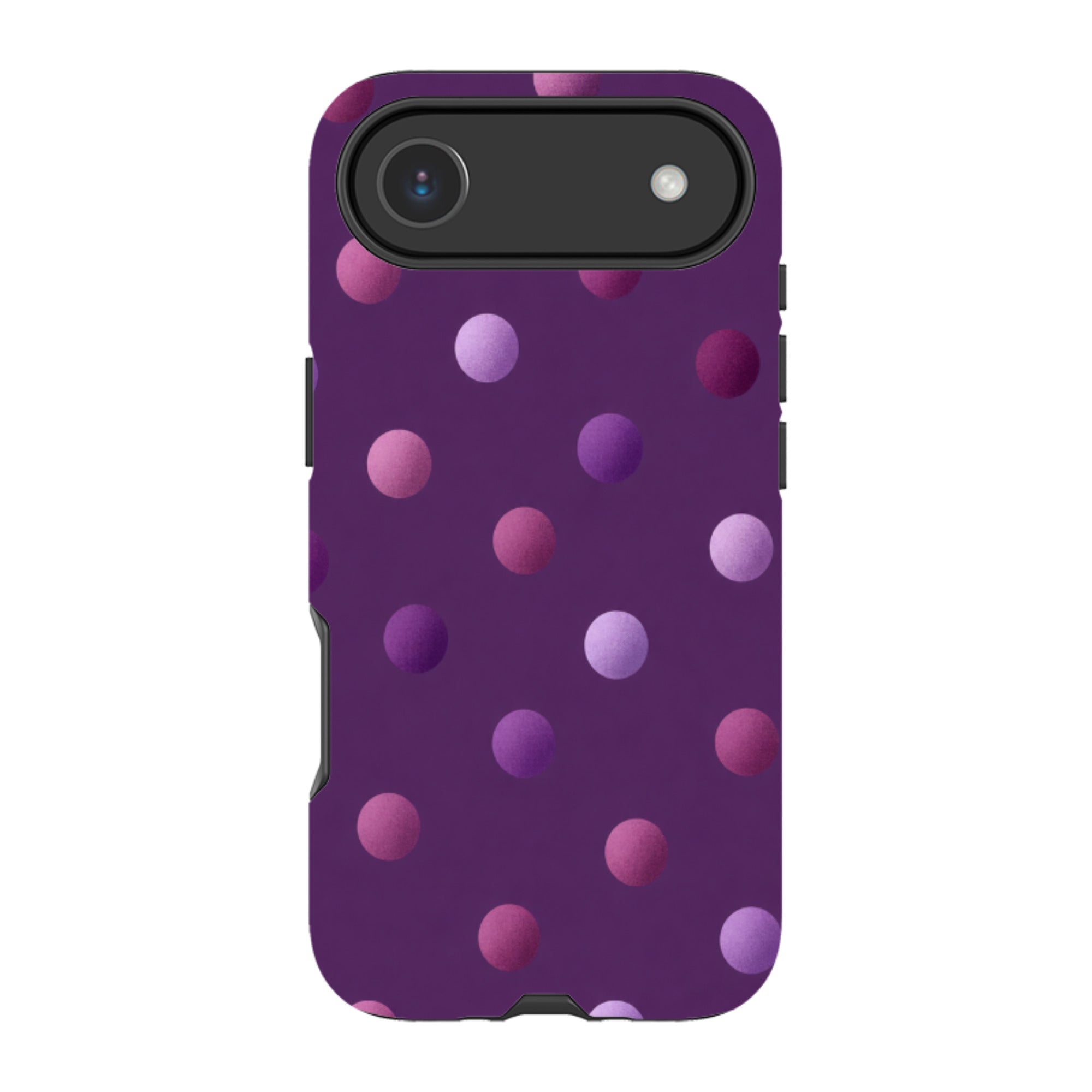 iPhone Tough Case - Purple Polka Dot