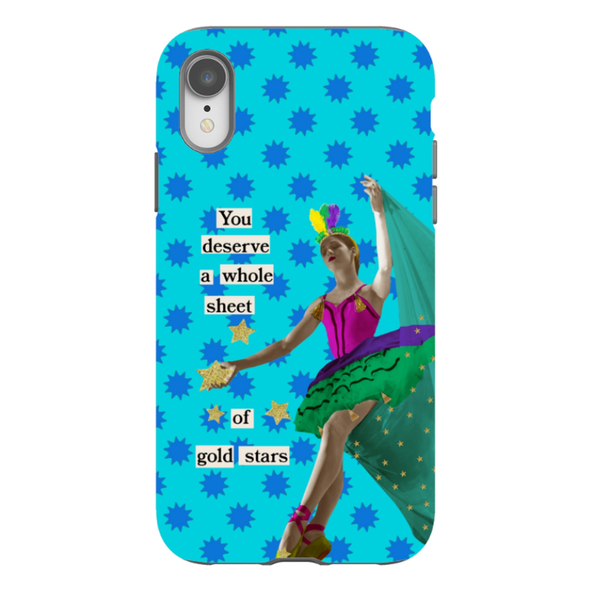 iPhone Tough Case - Gold Stars By Clare Jordan