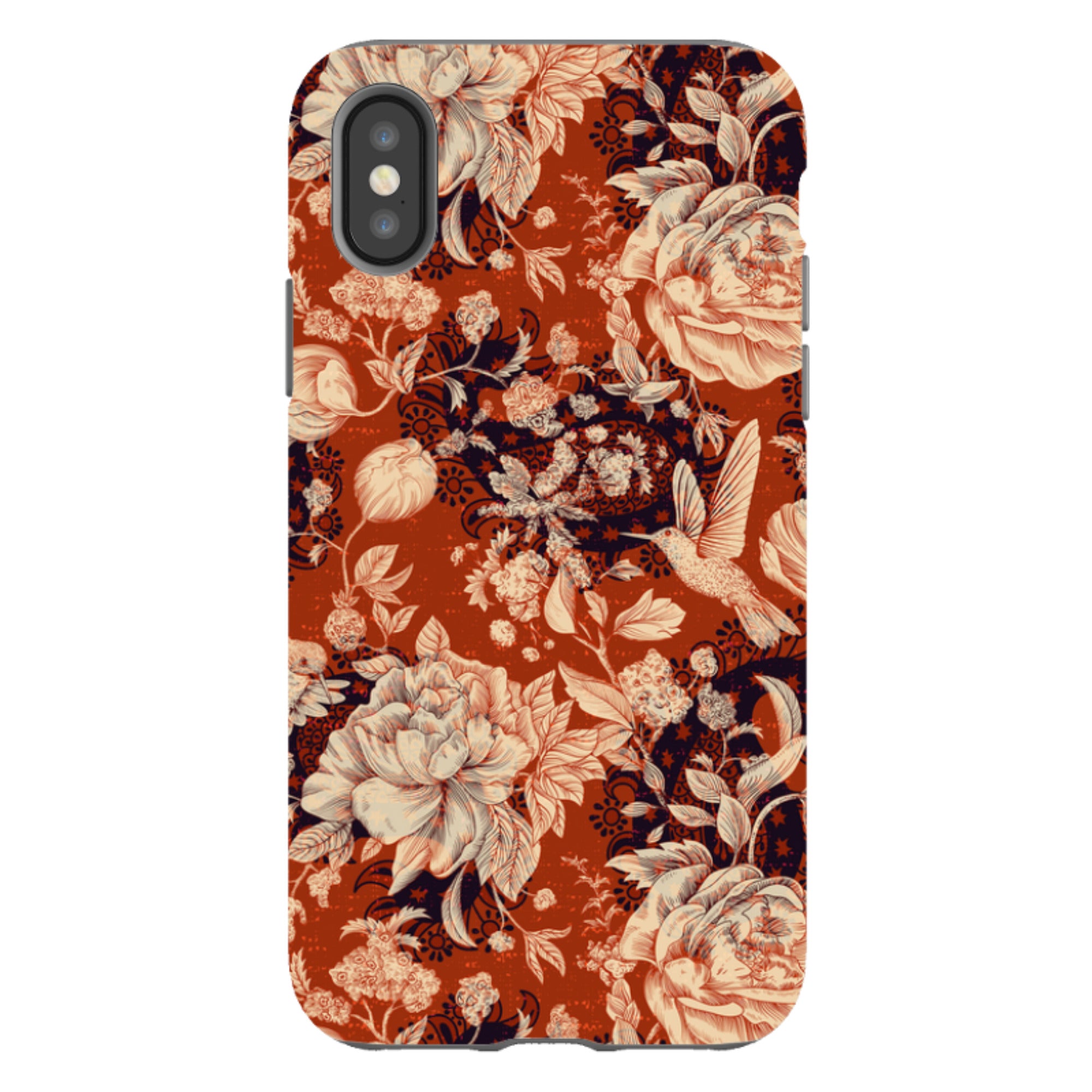 iPhone Tough Case - Brown Peonies
