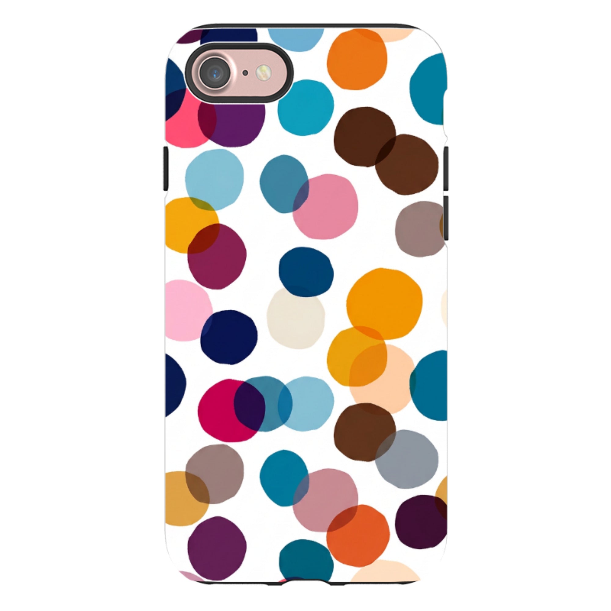 iPhone Tough Case - Multi-Color Polka Dot