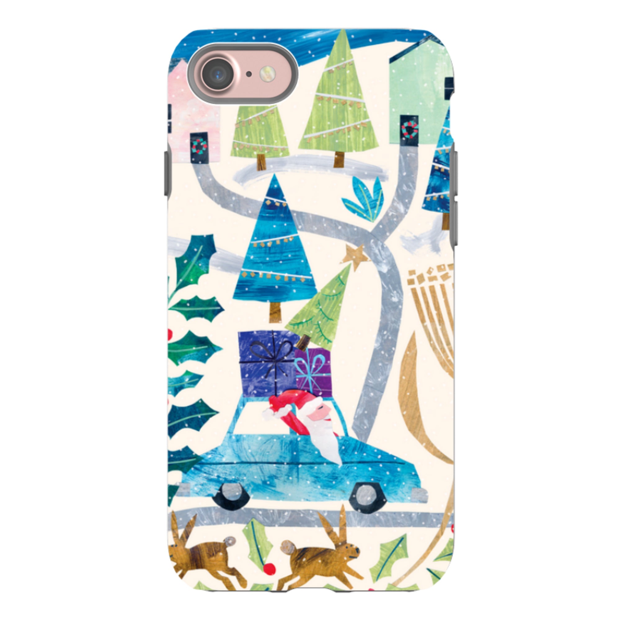iPhone Tough Case - Santa Driving Home By Tracey English