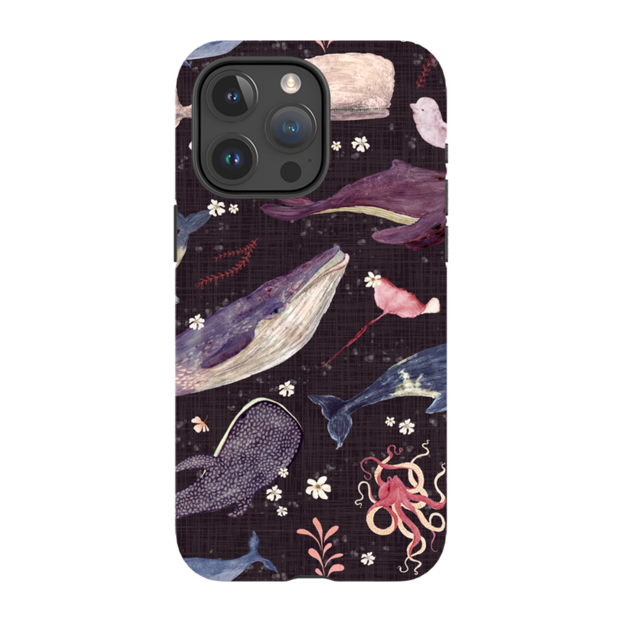 iPhone Tough Case - Whale Song Grape By Katherine Quinn