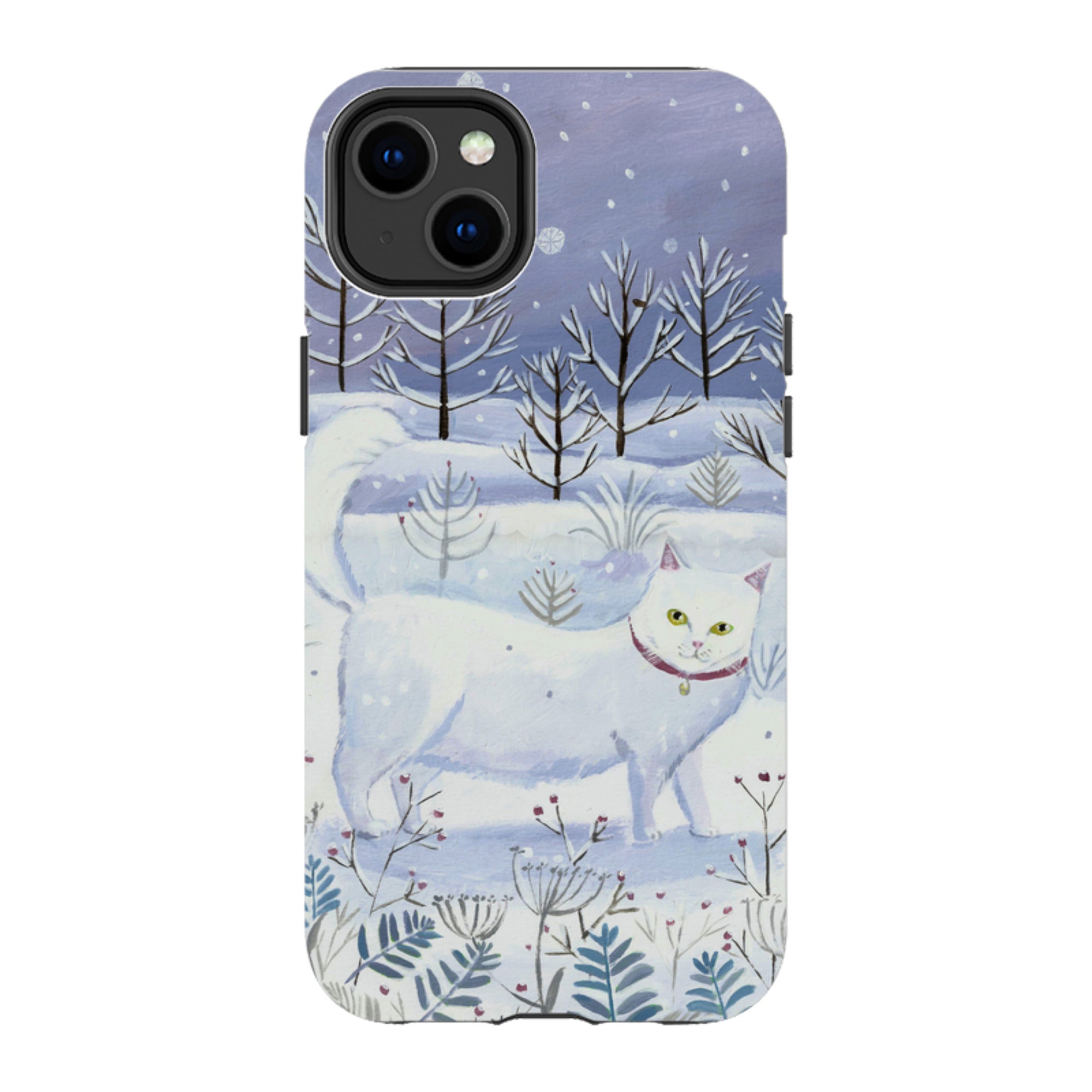 iPhone MagSafe Tough Case - White Cat By Mary Stubberfield