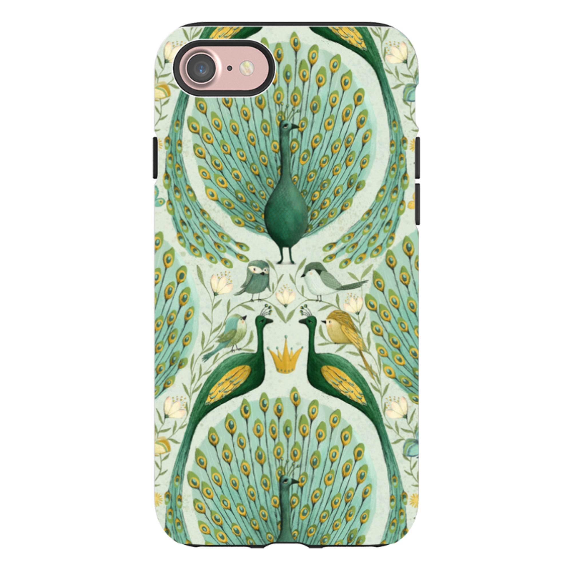 iPhone Tough Case - Peacock Pattern By Maja Lindberg