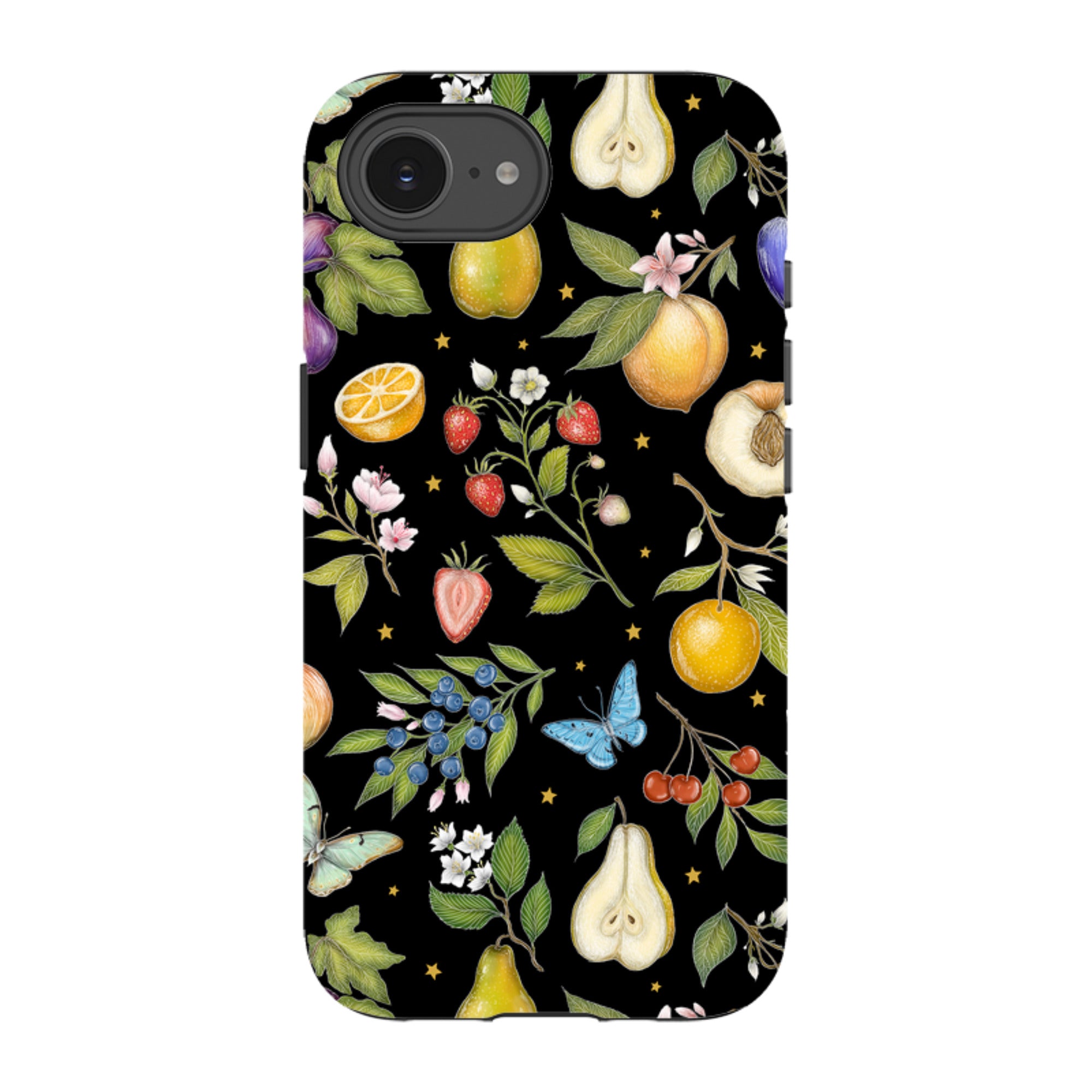 iPhone Tough Case - Black Fruits By Catherine Rowe