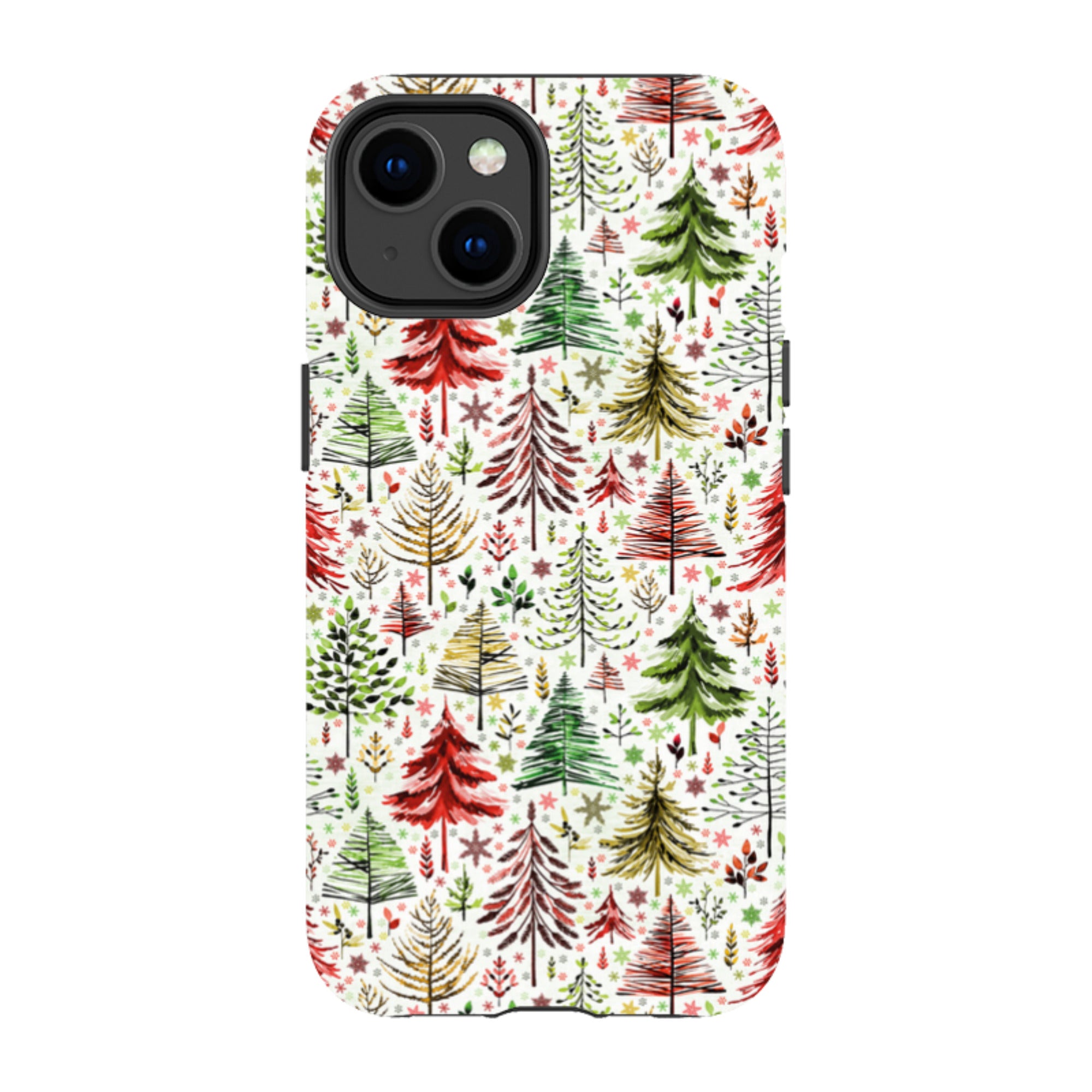 iPhone Tough Case - Xmas Trees By Elisabeth Haager